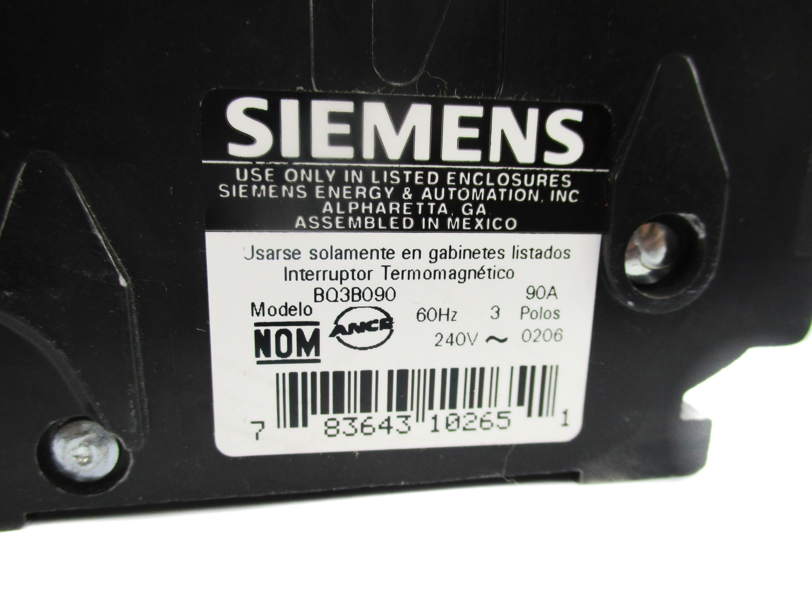 SIEMENS BQ3B090 240V 90A NSNP