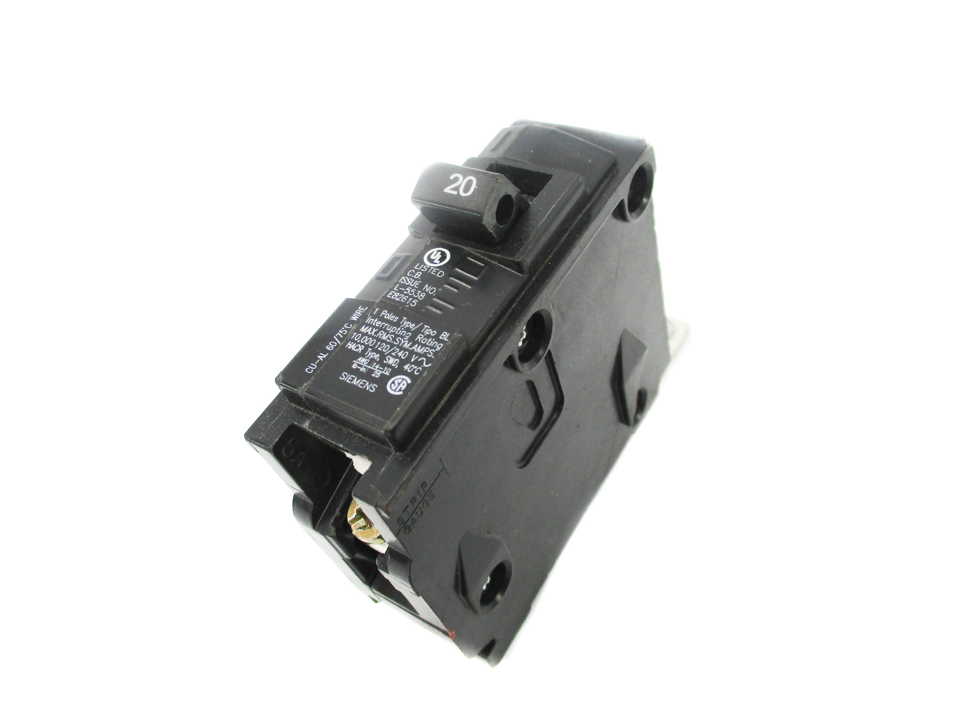 SIEMENS B120 120/240V 20A UNMP