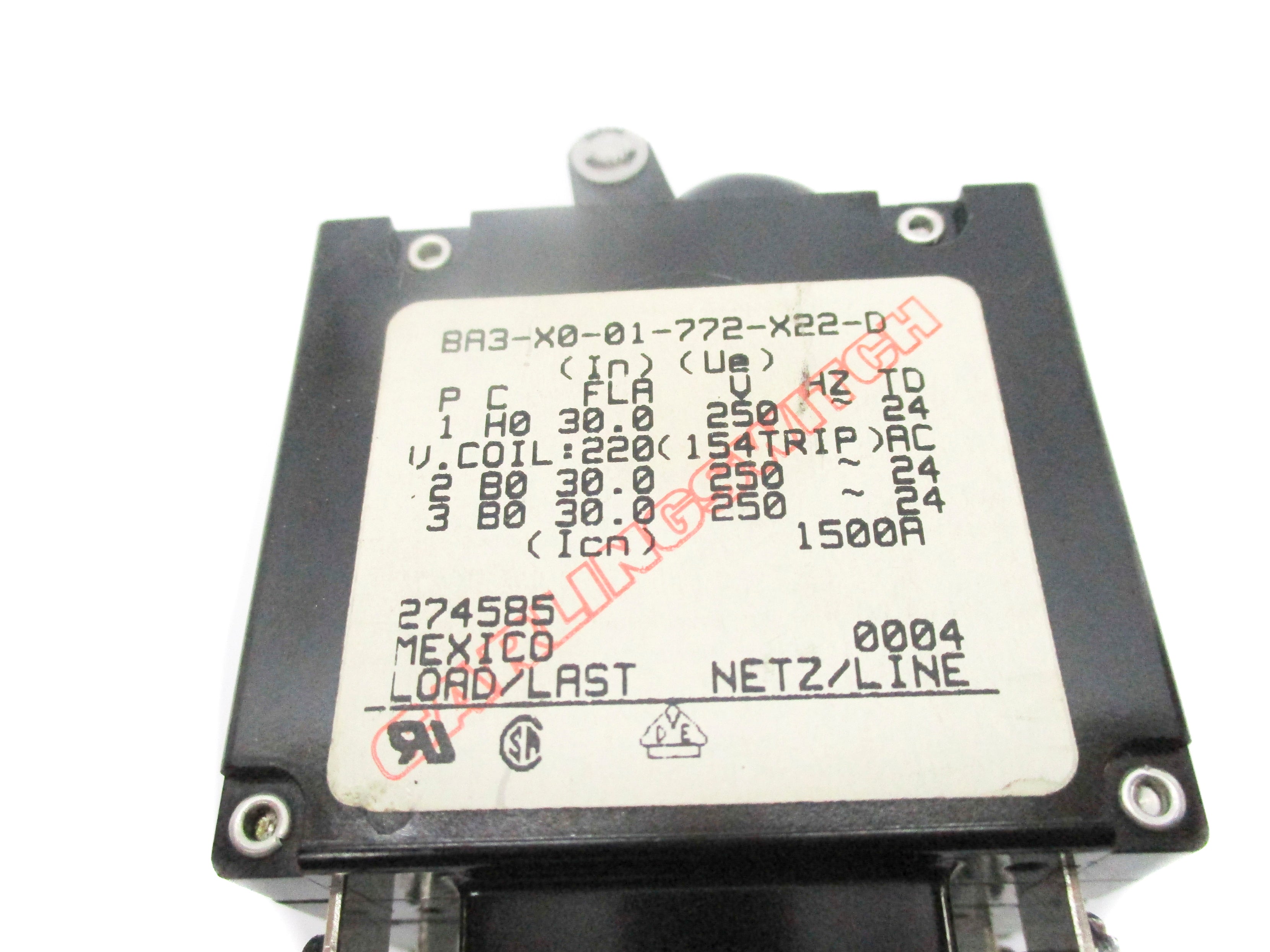 CARLING SWITCH BA3-X0-01-772-X22-D 220V 1500A NSNP