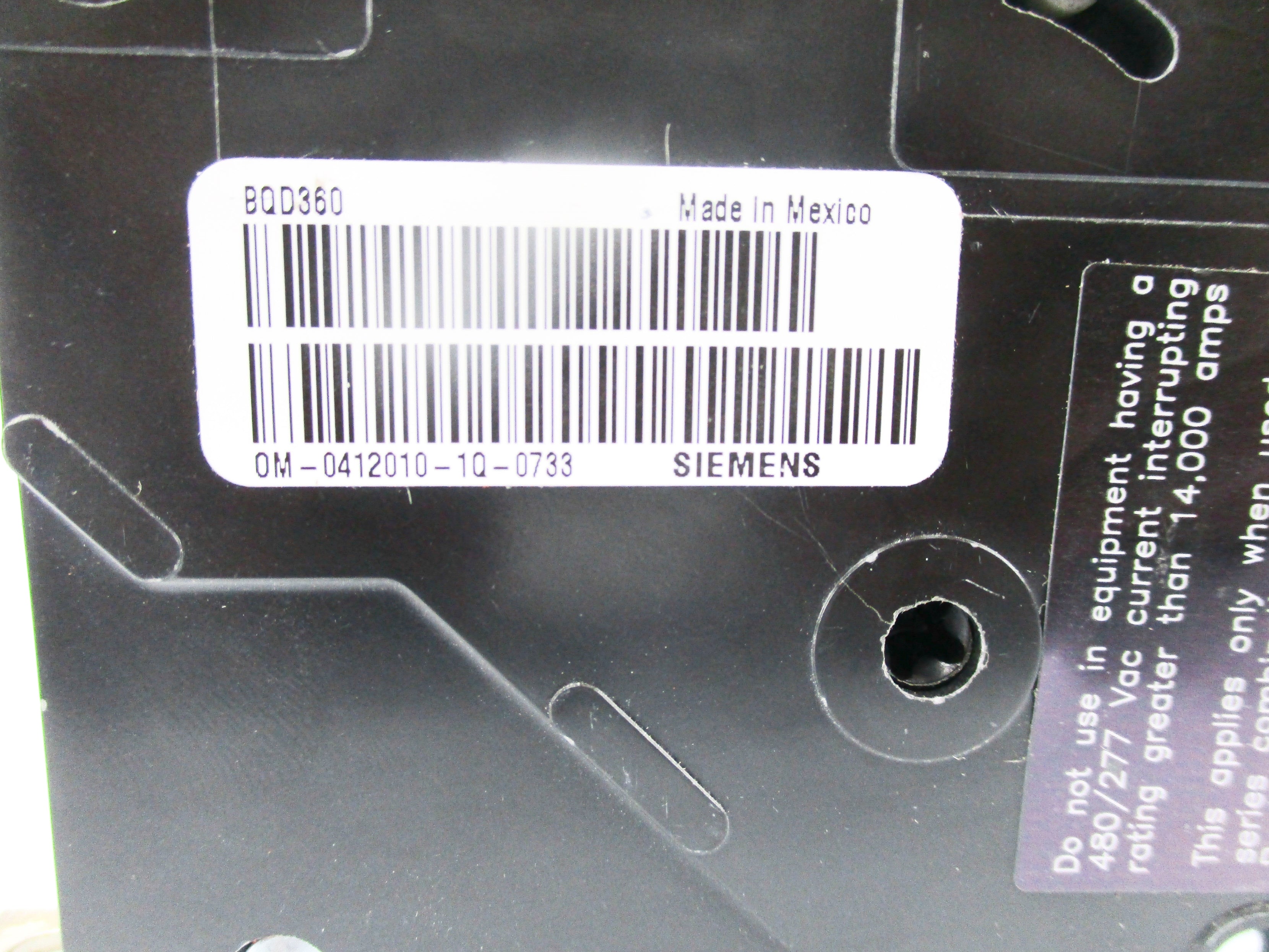 SIEMENS BQD360 277V 60A NSNP