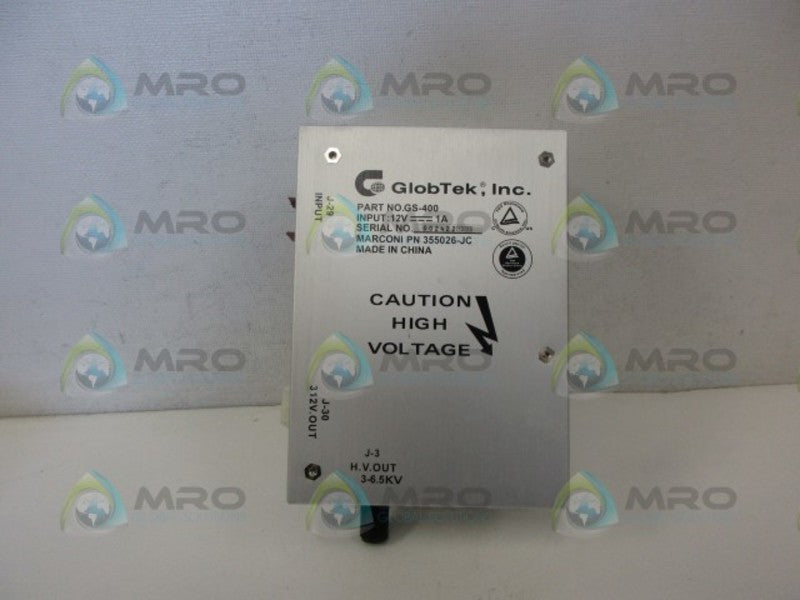 GLOBTEK GS-400 POWER SUPPLY *NEW NO BOX*
