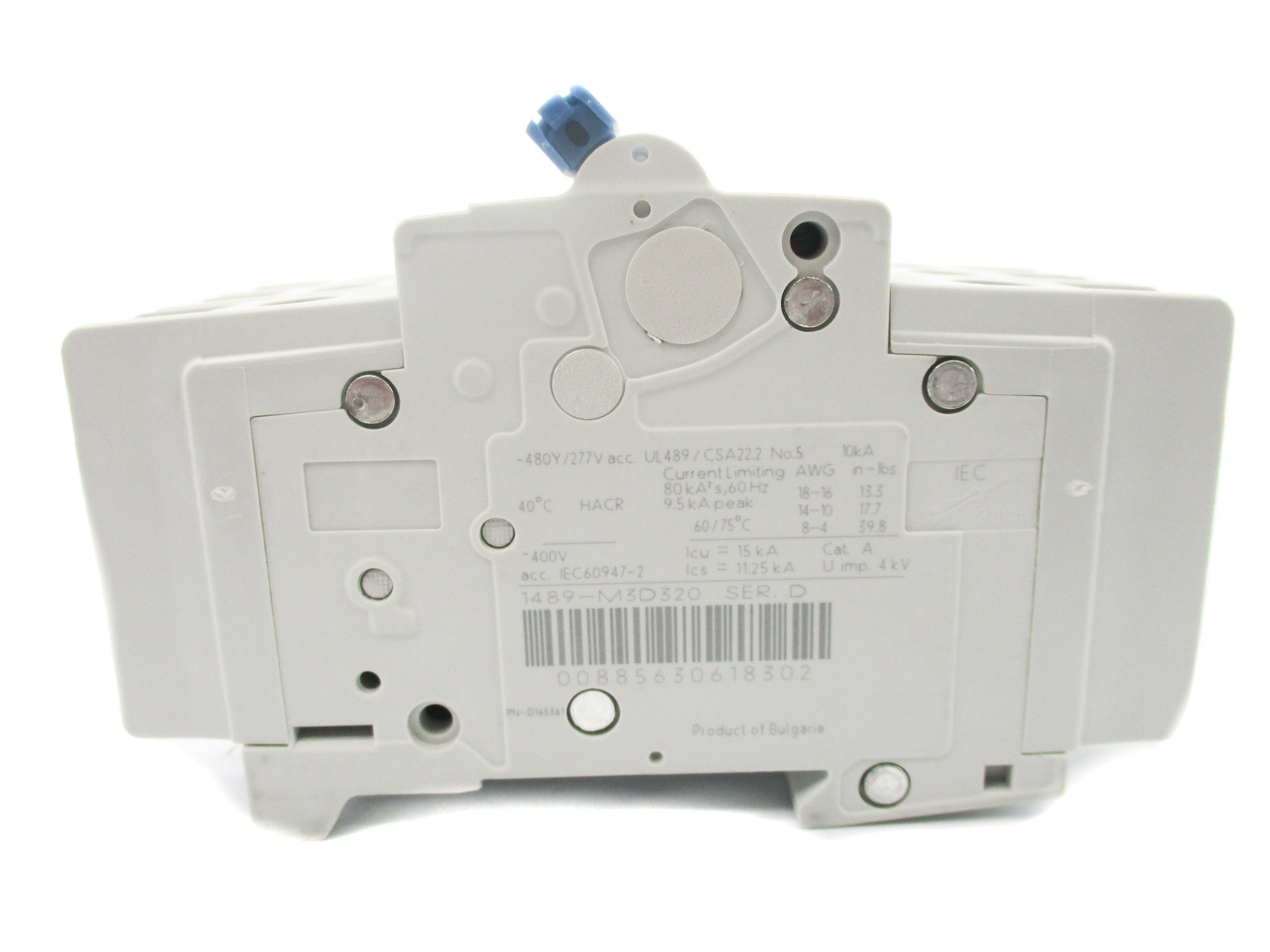 ALLEN BRADLEY 1489-M3D320 SER. D 480/277V 32A NSMP