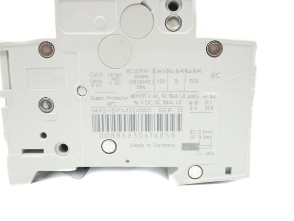 ALLEN BRADLEY 1492-SPM2D080 SER. D 440V 8A NSMP