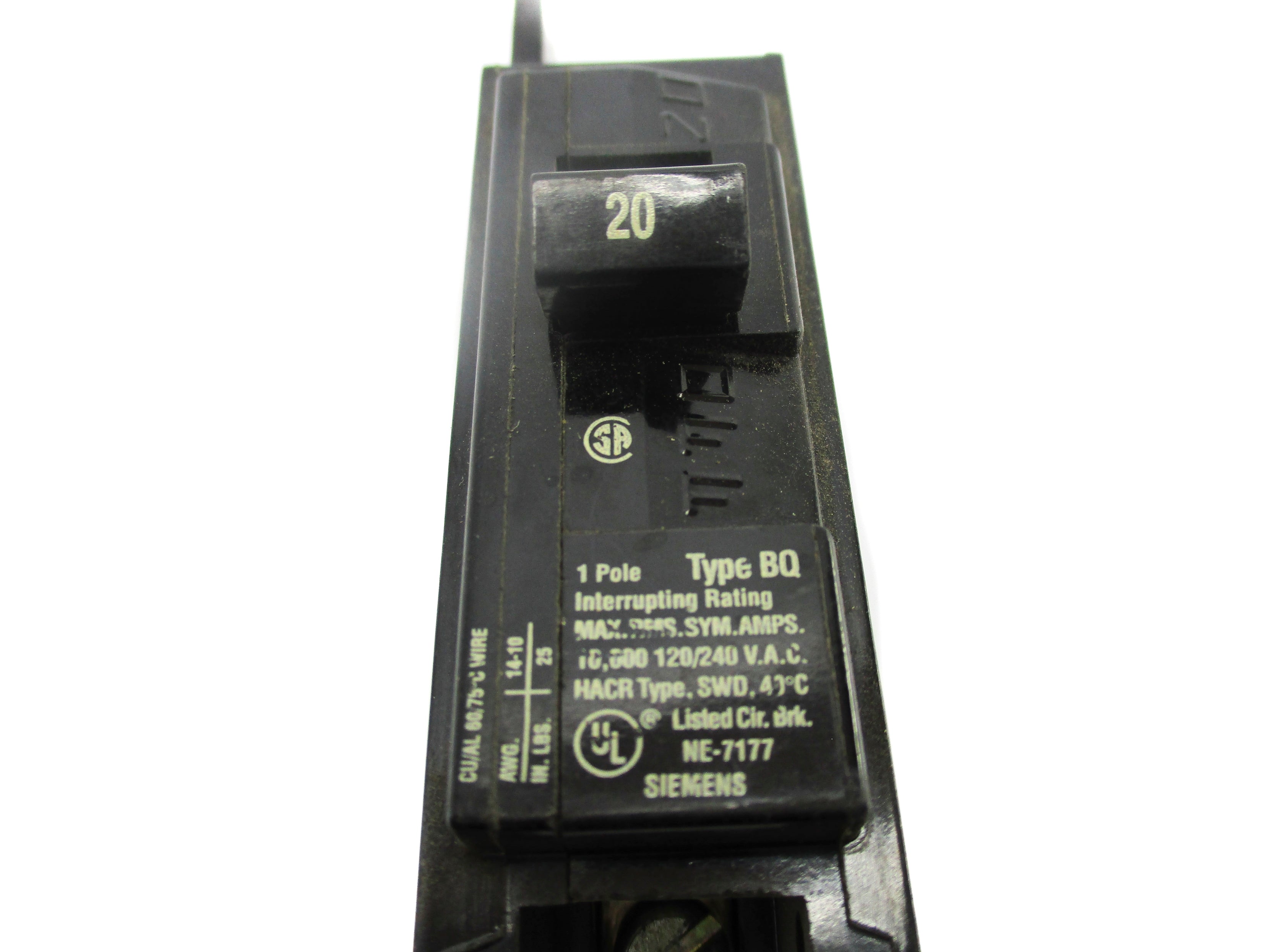 SIEMENS BQ120 120/240V 20A UNMP