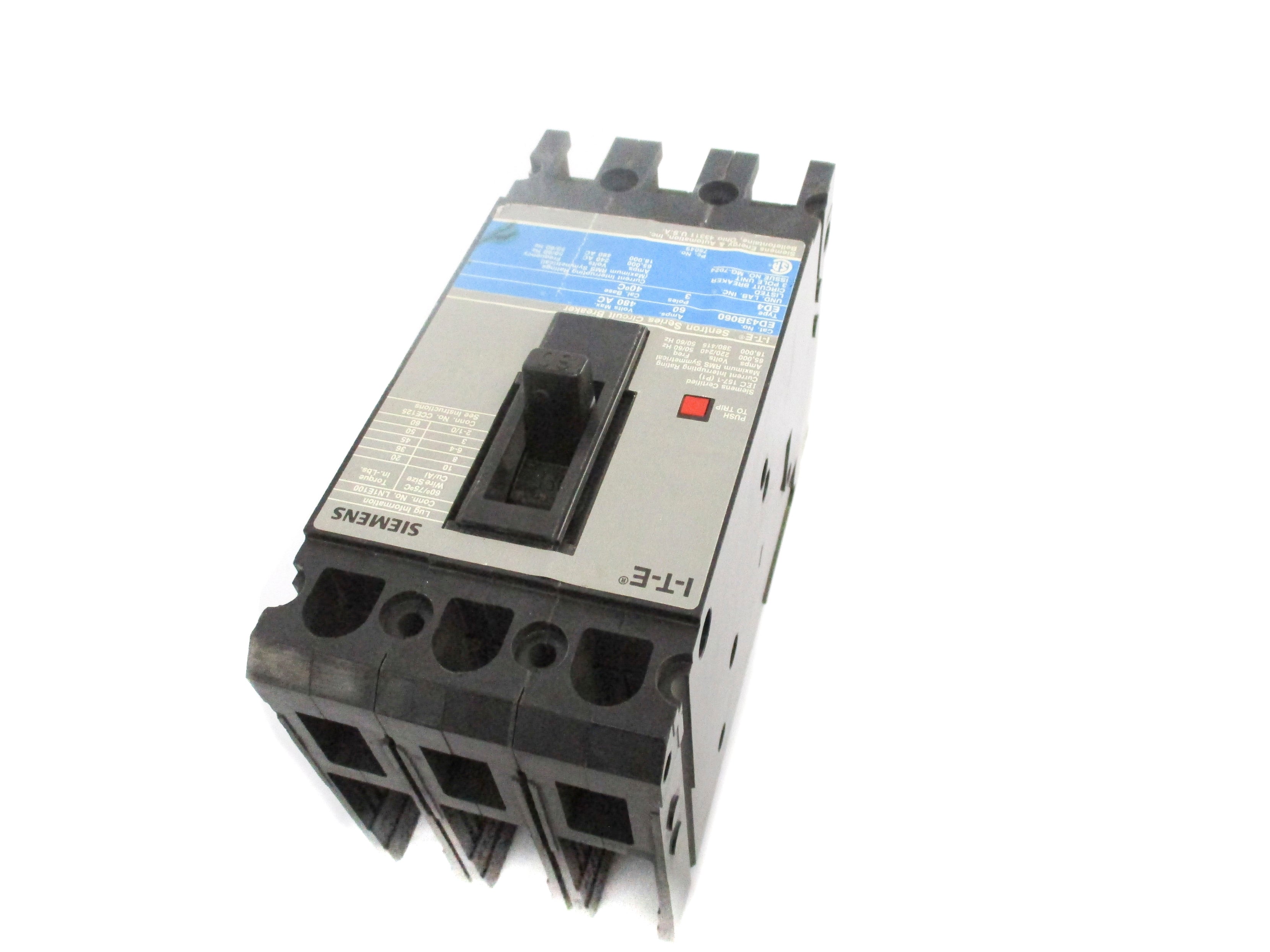 SIEMENS ED43B060 480/240V 60A NSNP