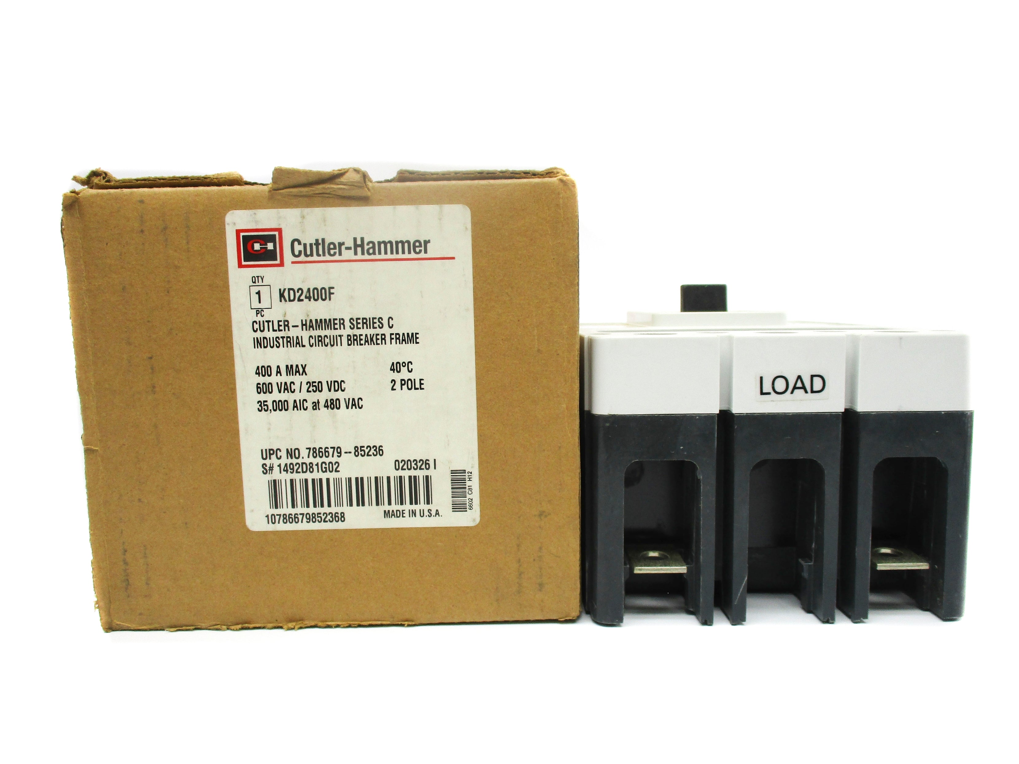 CUTLER HAMMER KD2400F SER. C 600/250V 400A NSMP