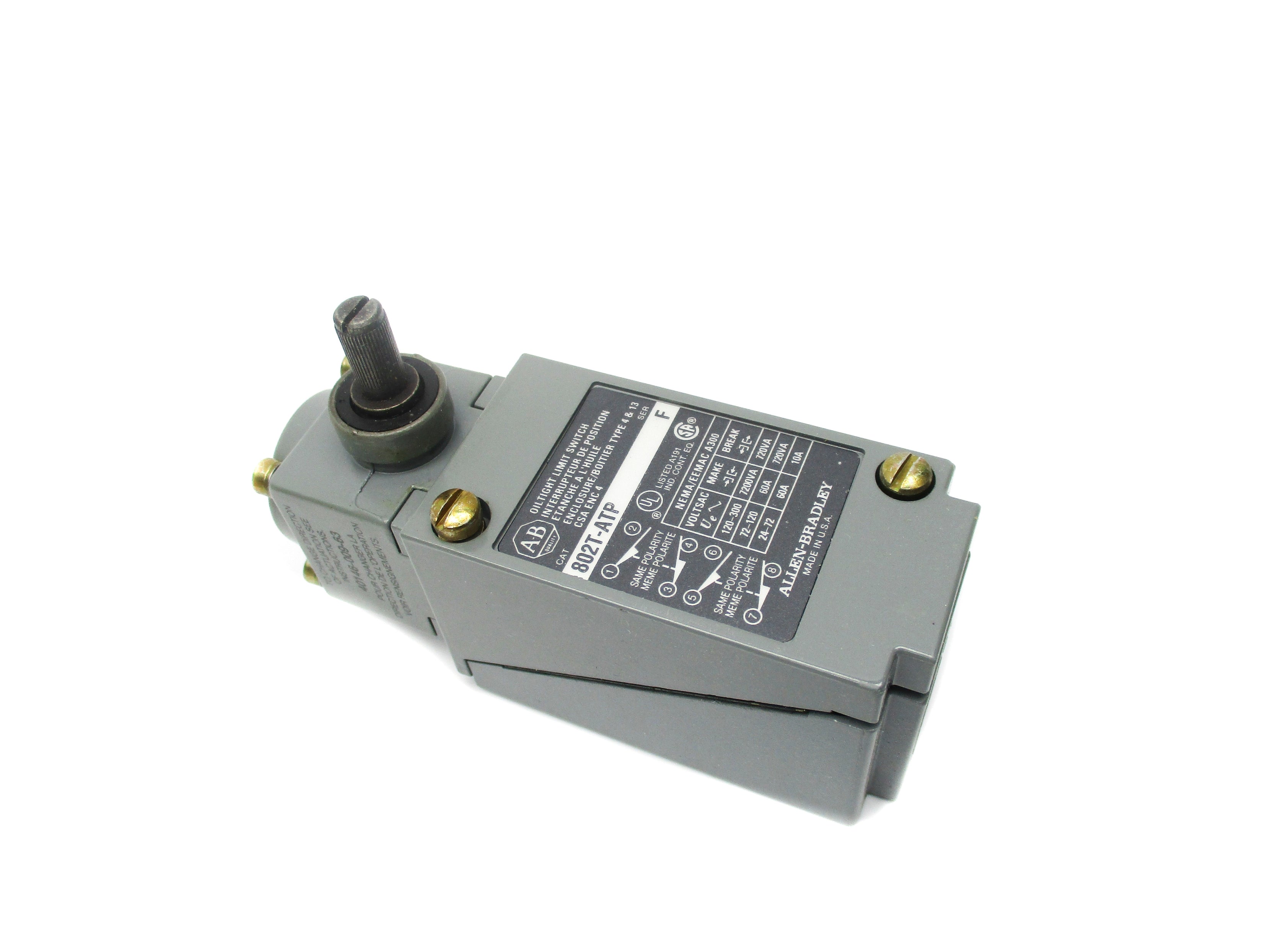 ALLEN BRADLEY 802T-ATP SER. F (BK/YL) NSMP