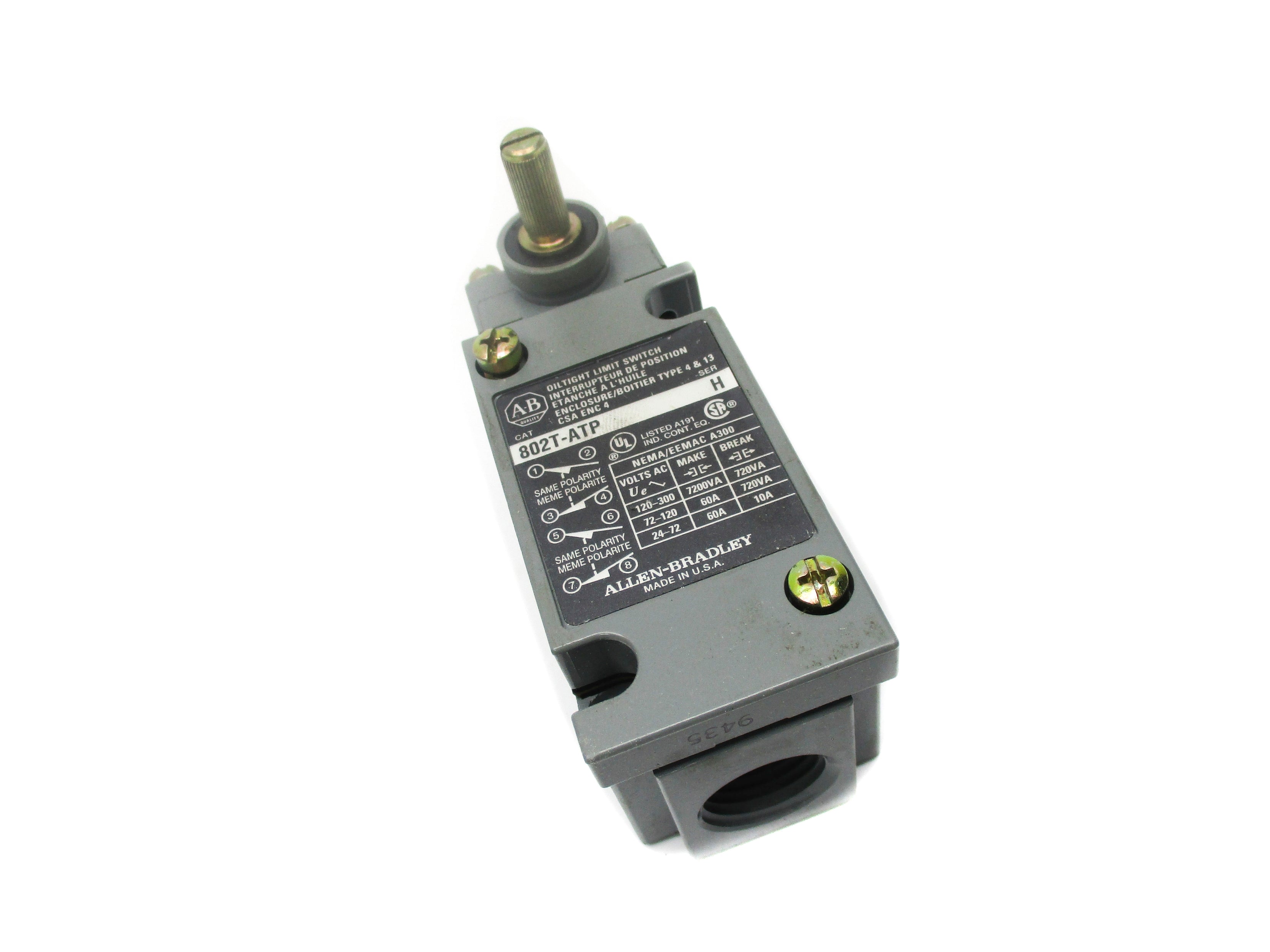 ALLEN BRADLEY 802T-ATP SER. H (BK/YL) NSMP