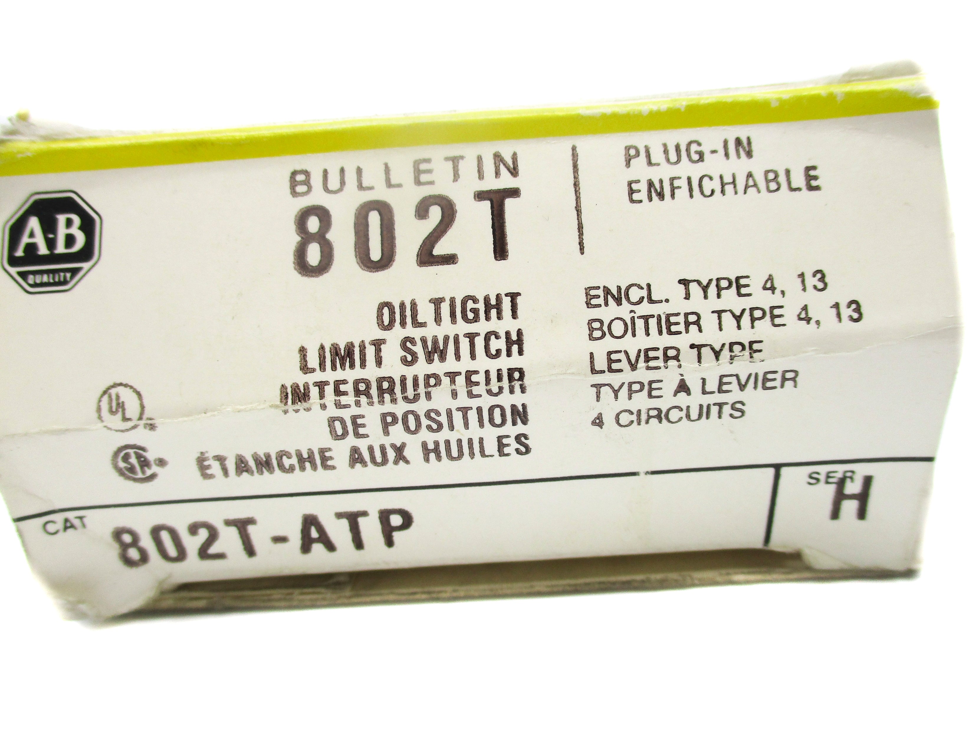 ALLEN BRADLEY 802T-ATP SER. H (BK/YL) NSMP