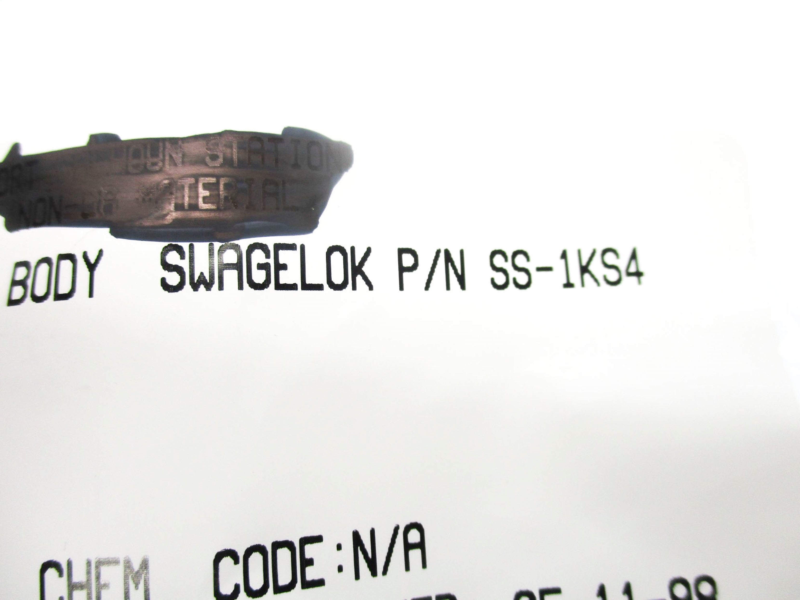 SWAGELOK SS-1KS4 5000PSI NSMP