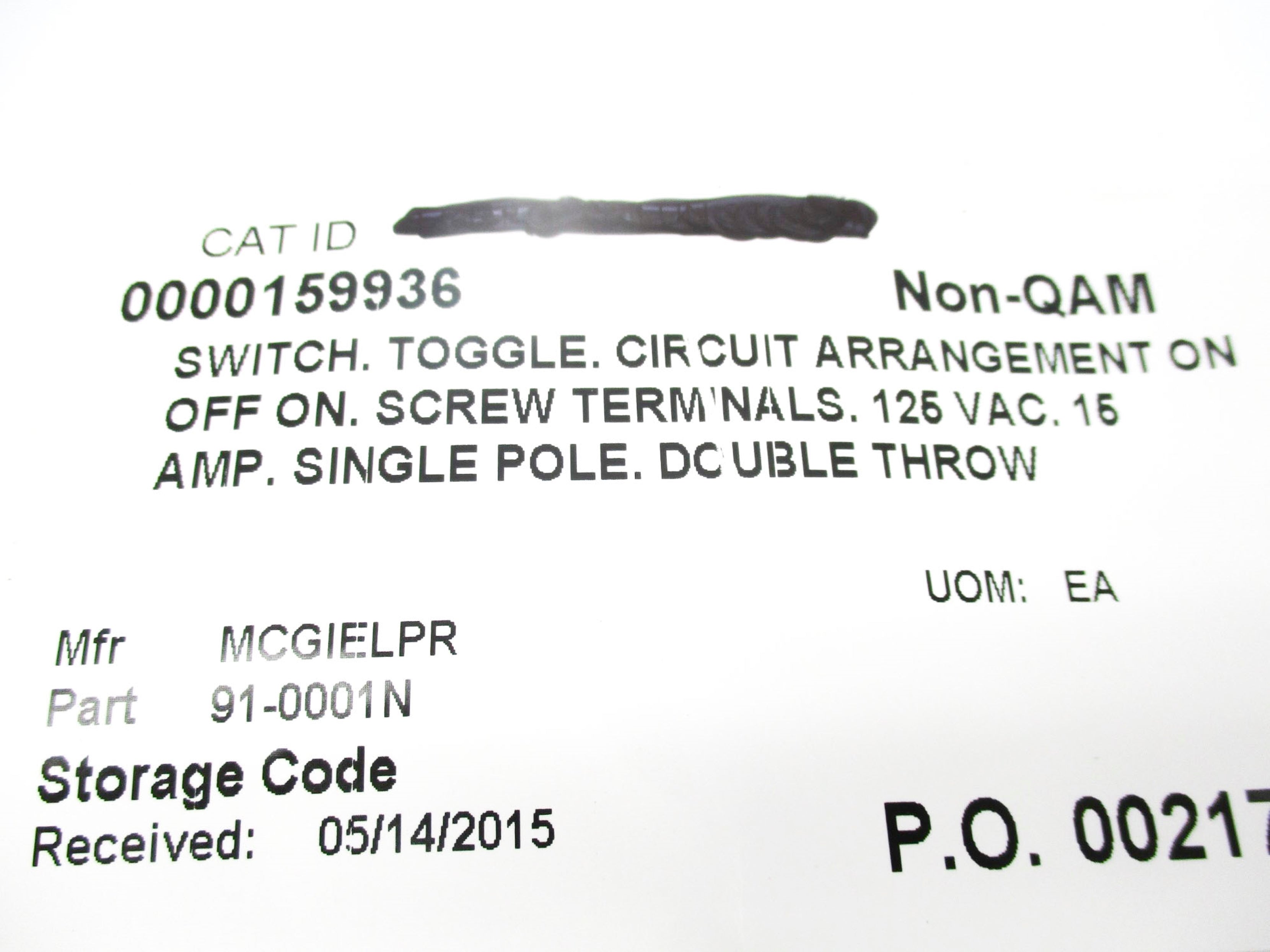 MCGILL 91-001N NSMP