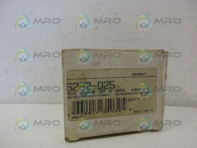 ABB S262-D25 CIRCUIT BREAKER 25A *NEW IN BOX*