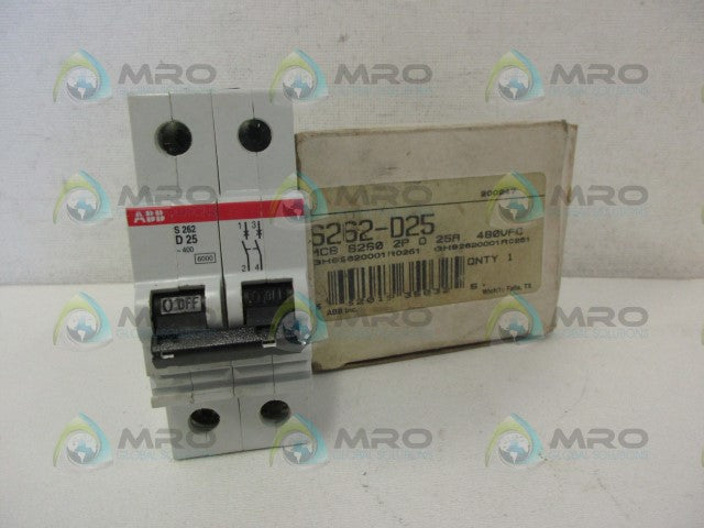 ABB S262-D25 CIRCUIT BREAKER 25A *NEW IN BOX*