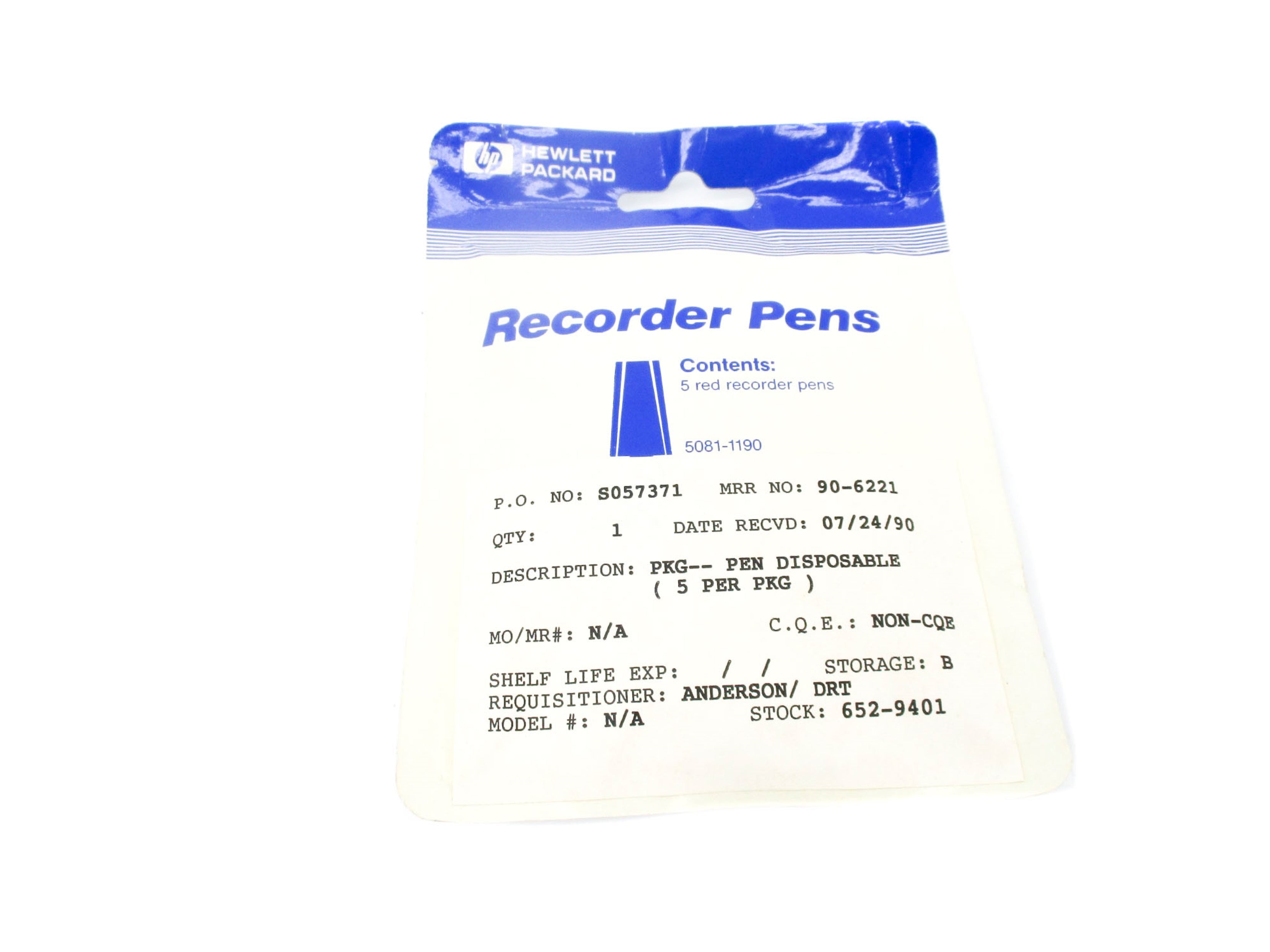 HEWLETT PACKARD 5081-1190 (PKG OF 5) NSMP