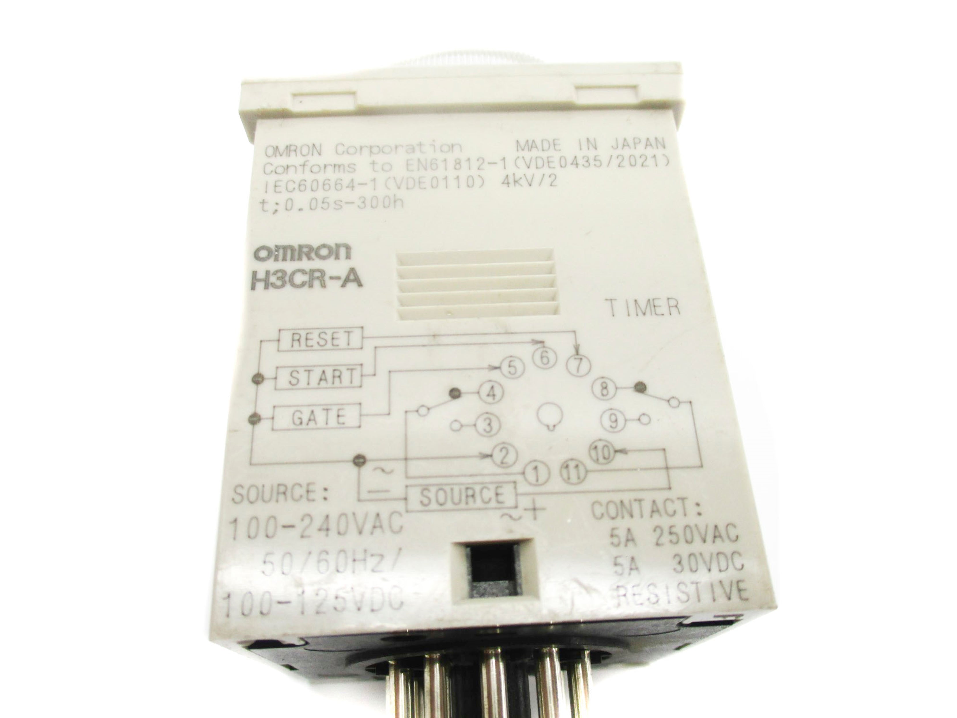 OMRON H3CR-A 240V 5A 0-1.2 SEC. NSNP