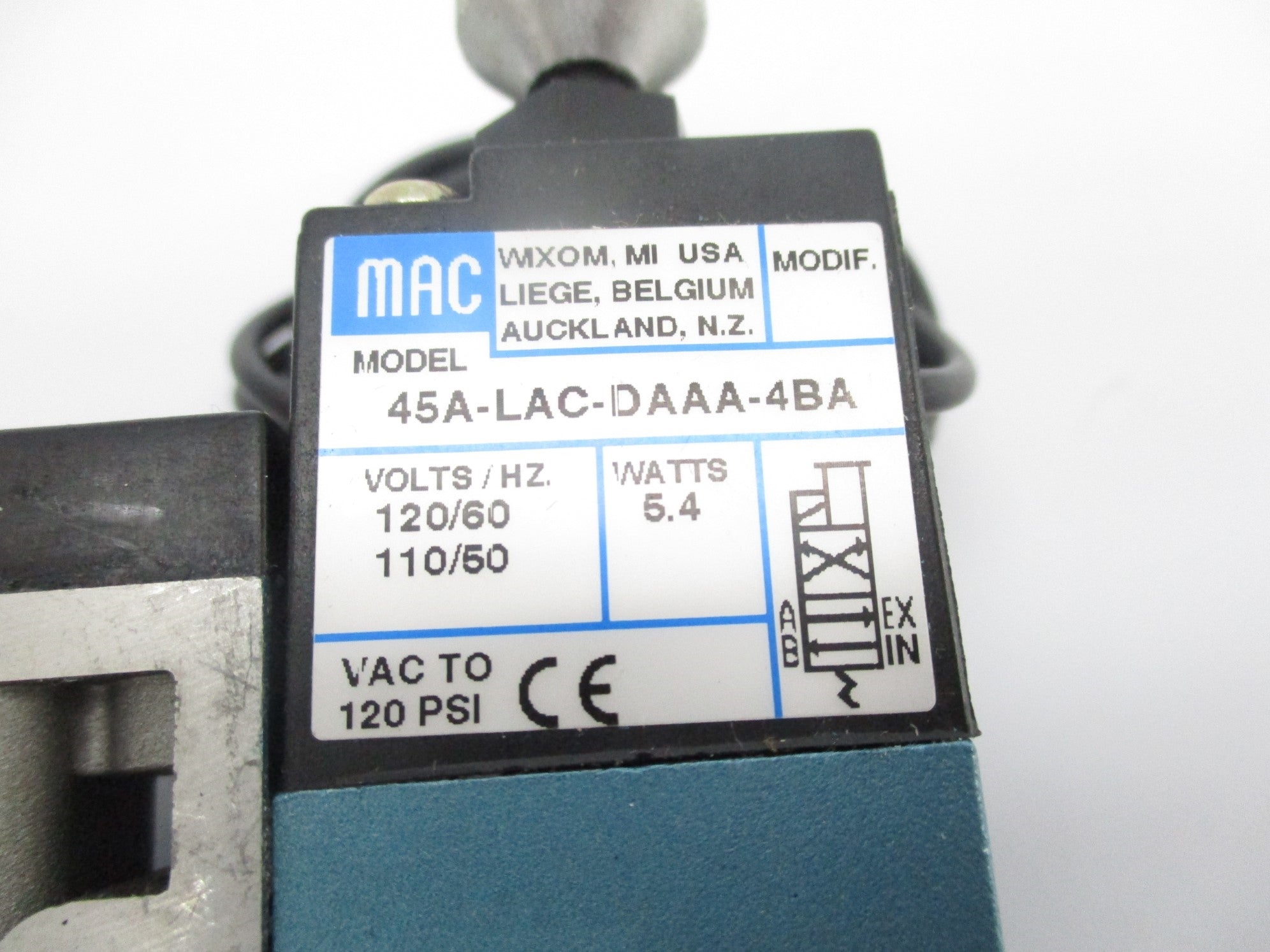 MAC 45A-LAC-DAAA-4BA 120/110V 120PSI (AS PICTURED) NSNP