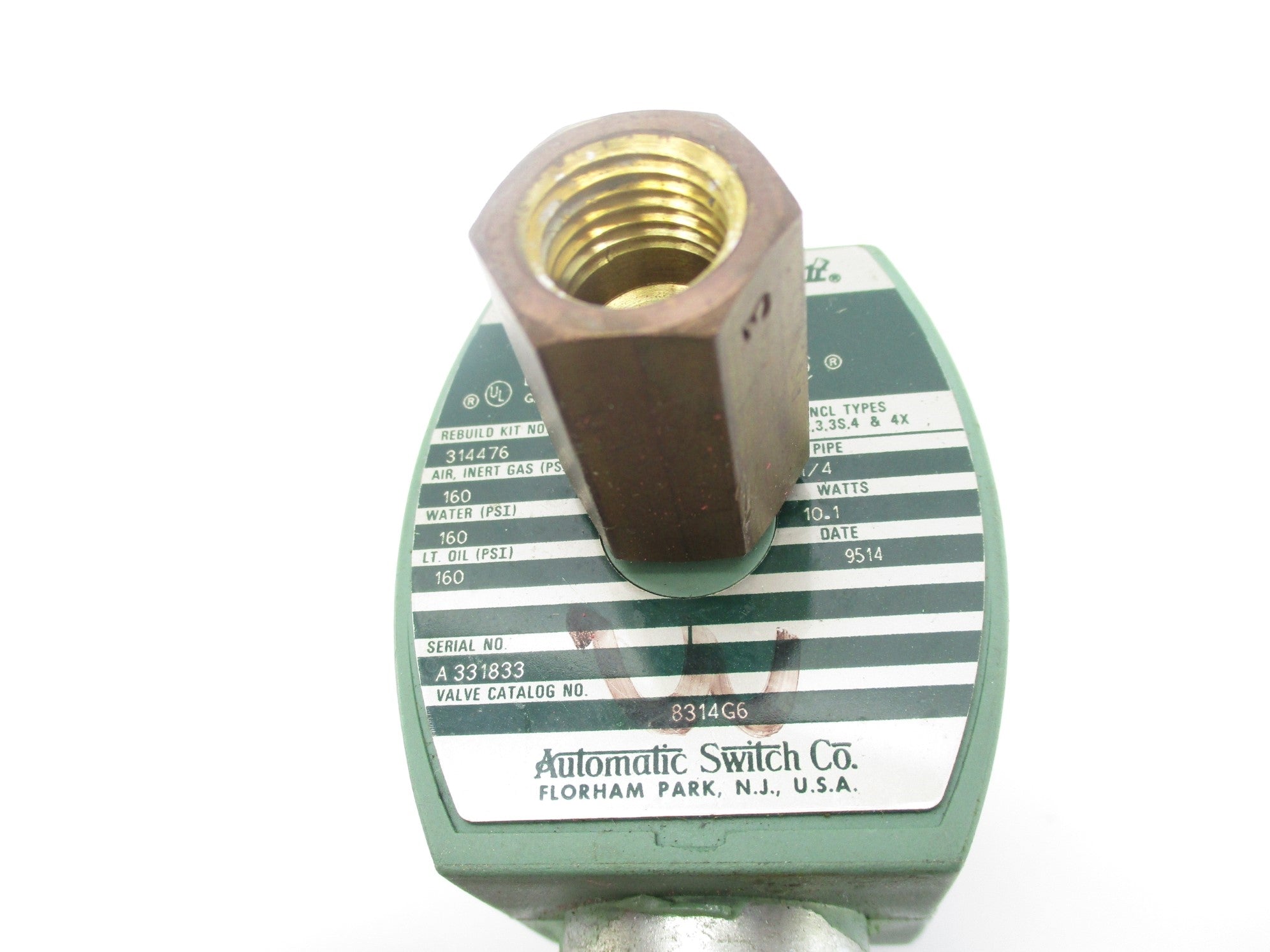 ASCO 8314G6 120/110V 160PSI UNMP