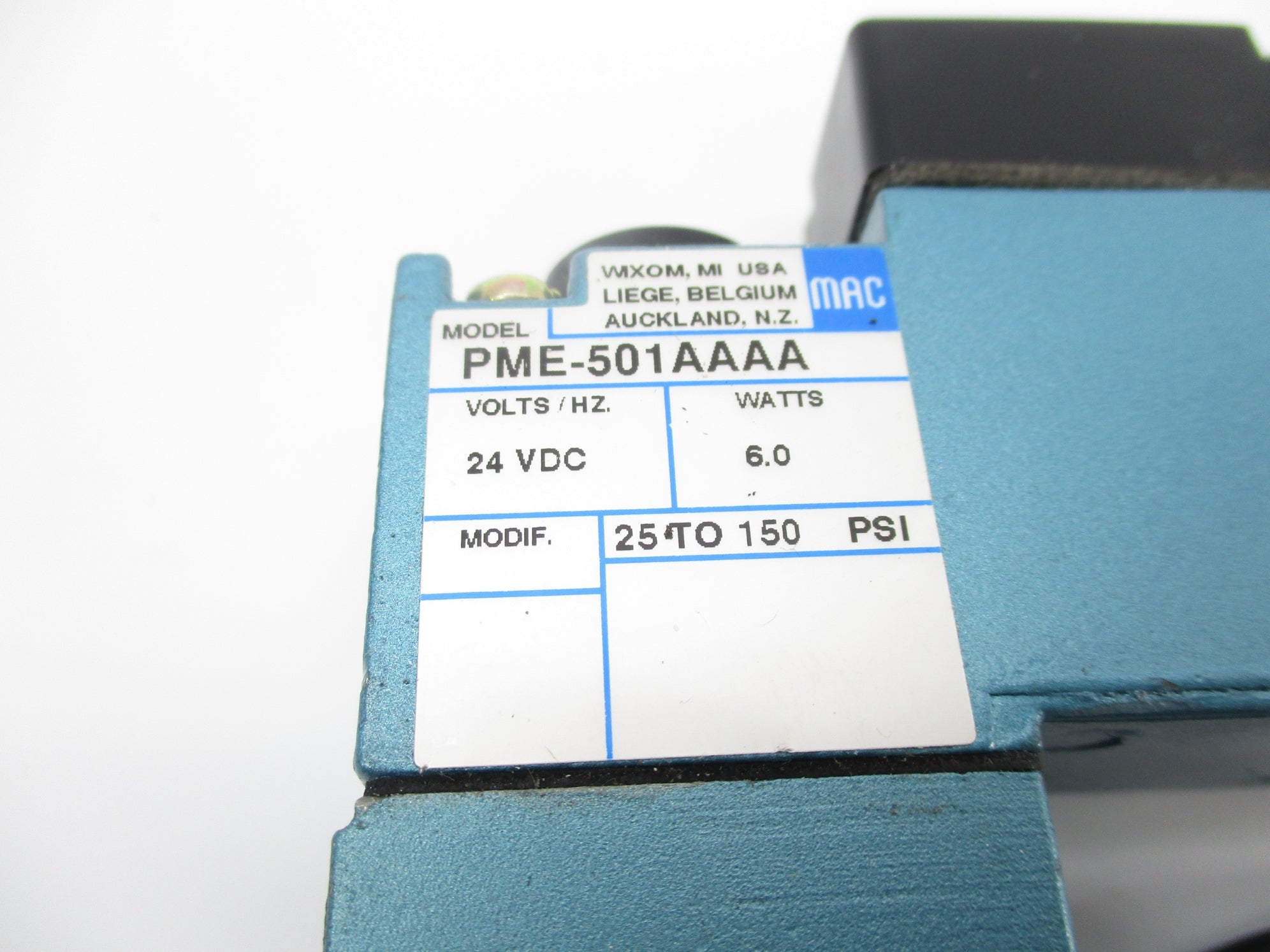 MAC PME-501AAAA 24VDC 25-150PSI NSNP