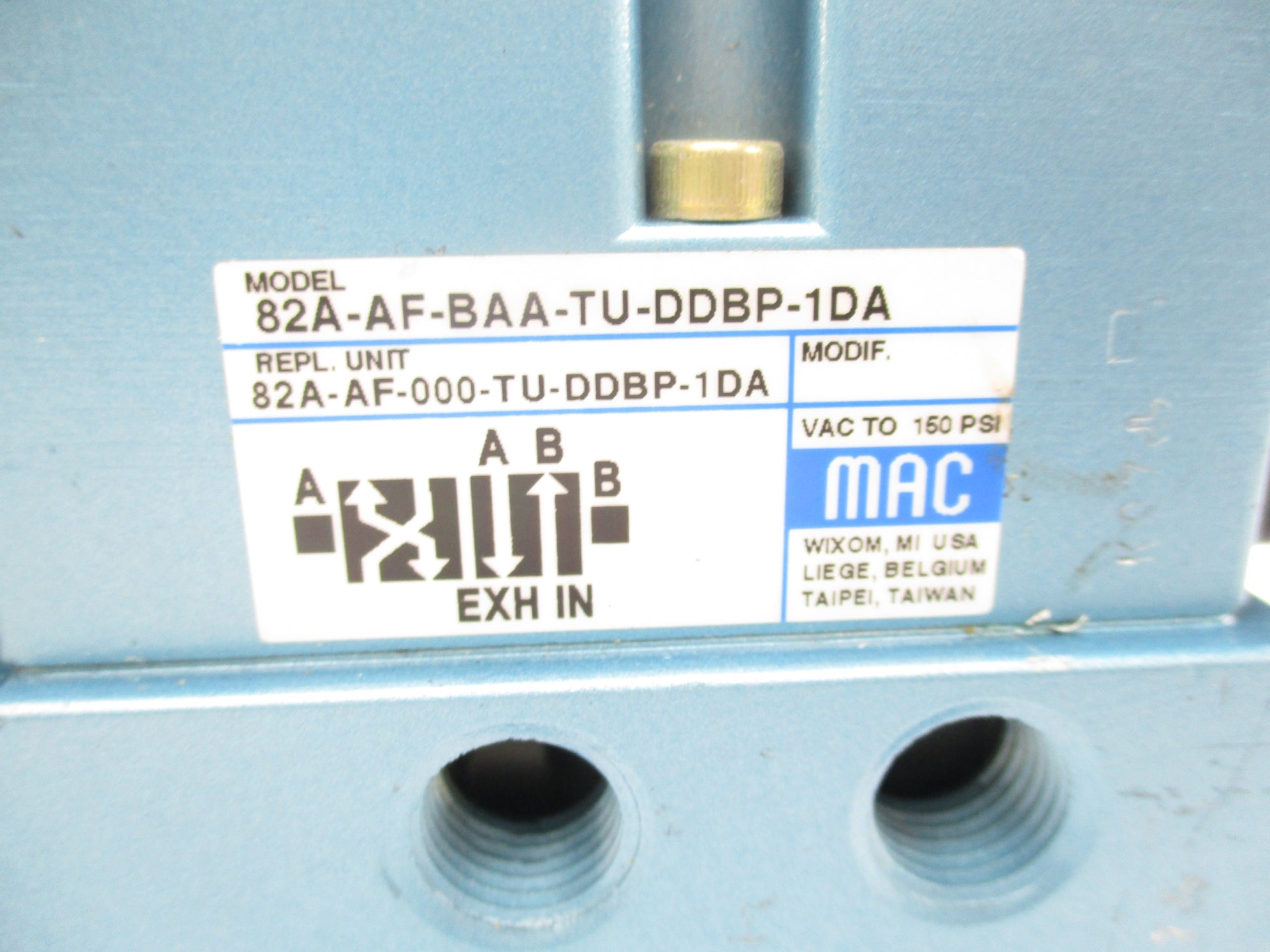 MAC 82A-AF-BAA-TU-DDBP-1DA 12VDC 150PSI NSNP