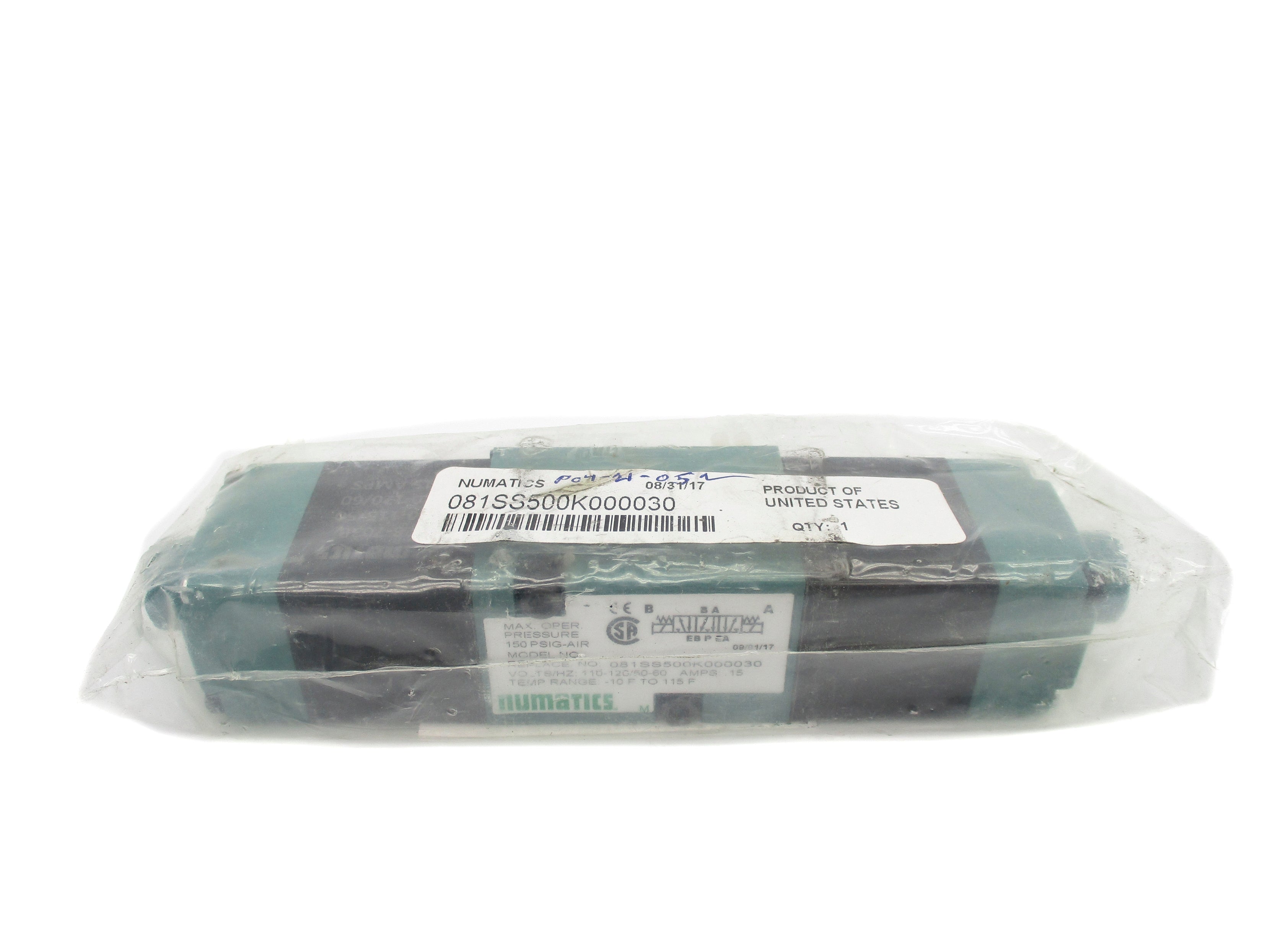 NUMATICS 081SS500K000030 110-120V 150PSIG NSMP