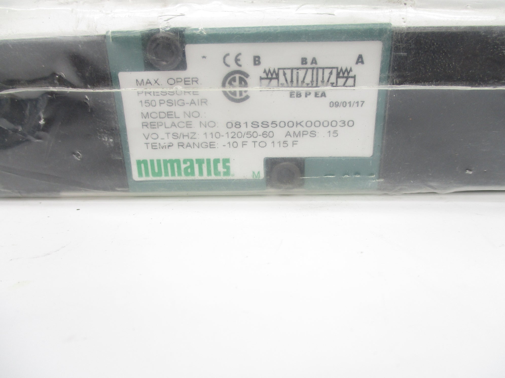 NUMATICS 081SS500K000030 110-120V 150PSIG NSMP