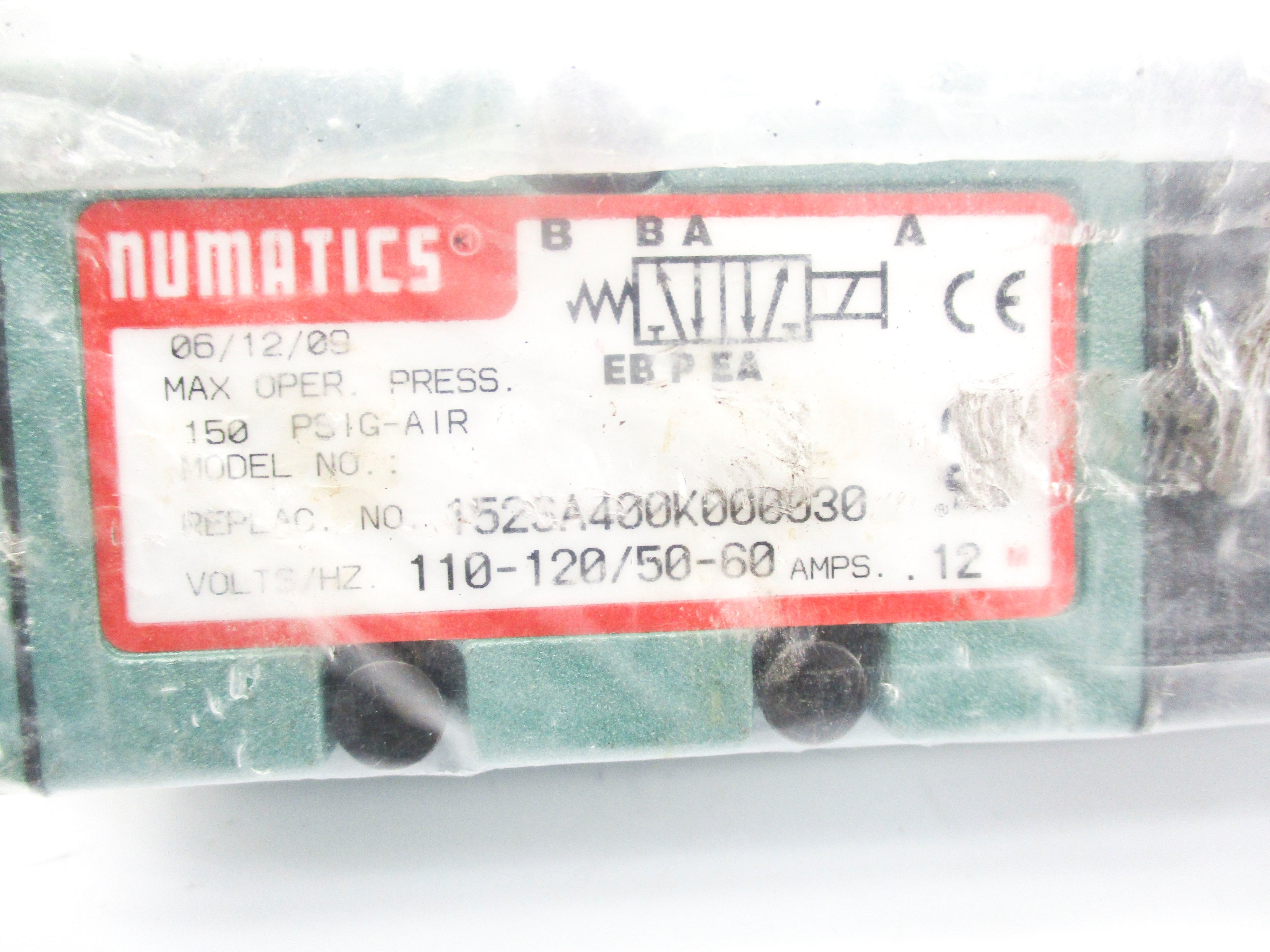 NUMATICS 152SA400K000030 110/120V 150PSIG NSMP