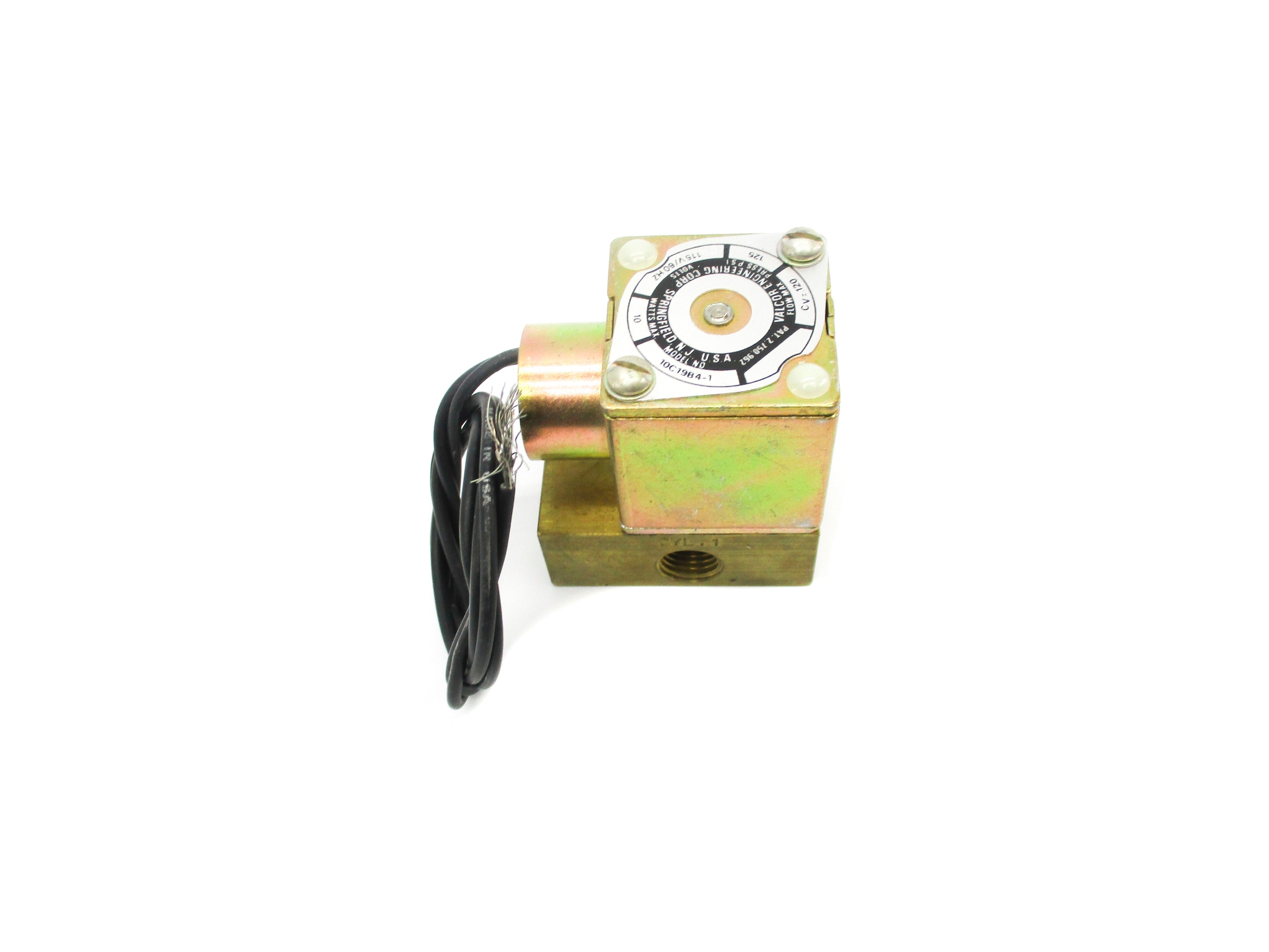 VALCOR SCIENTIFIC 10C19B4-1 115V 125PSI NSNP