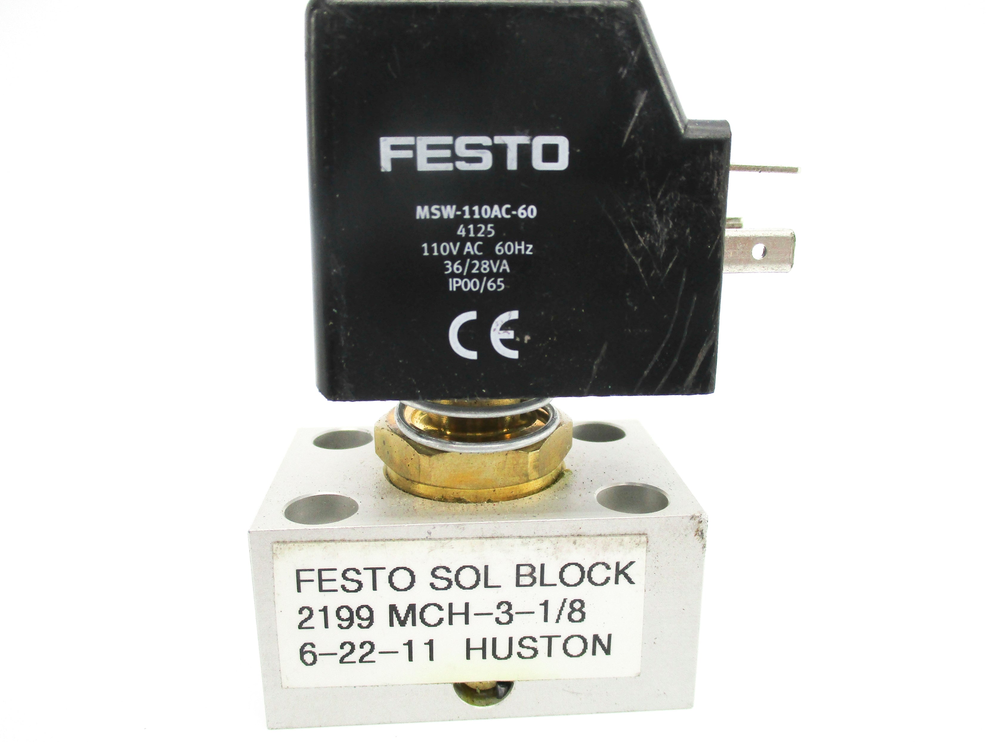 FESTO MCH-3-1/8 W/MSW-110AC-60 0-105PSI 110V (AS PICTURED) NSNP