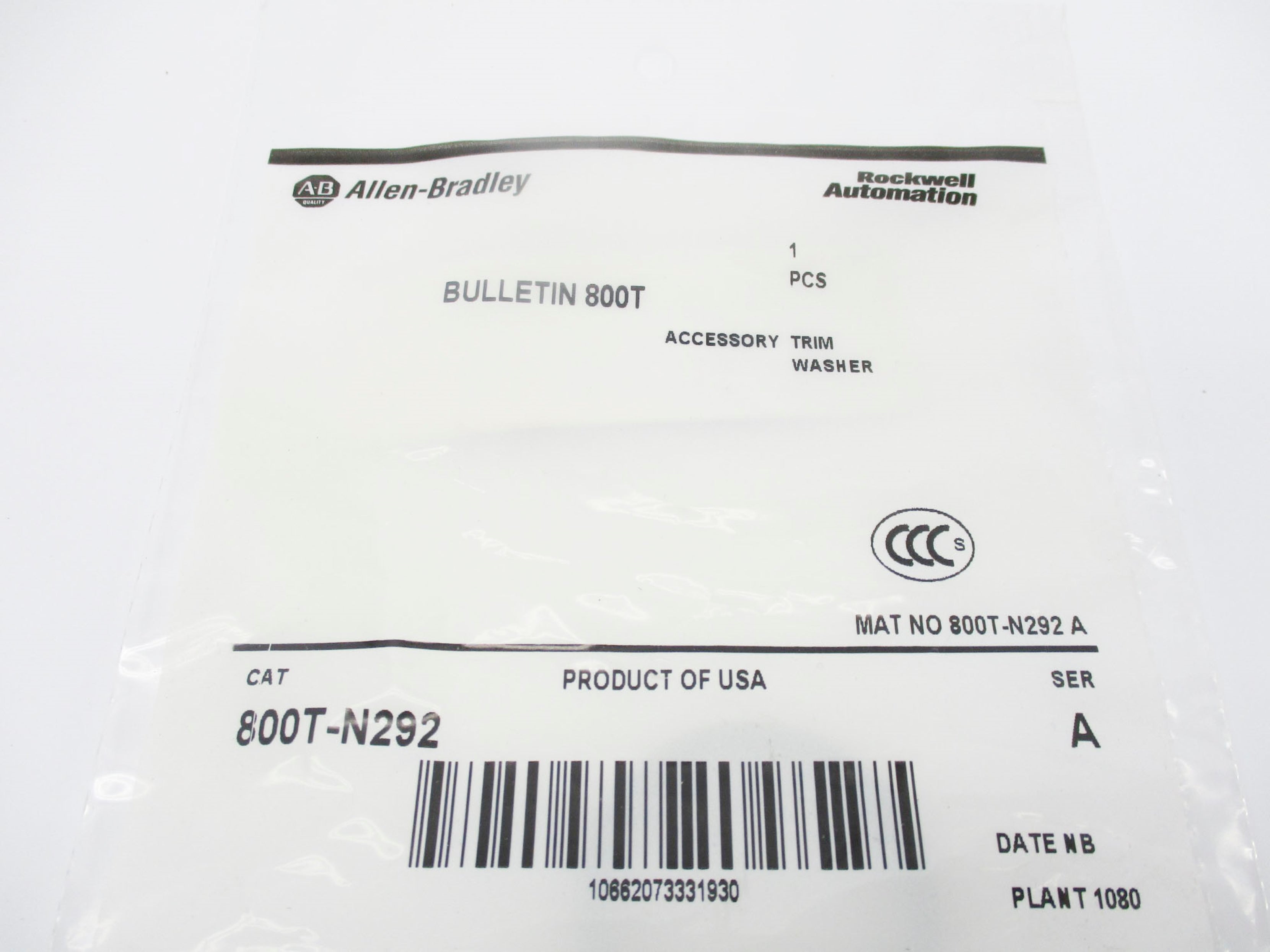 INDUSTRIAL SPARE PART 800T-N292 SER. A NSMP