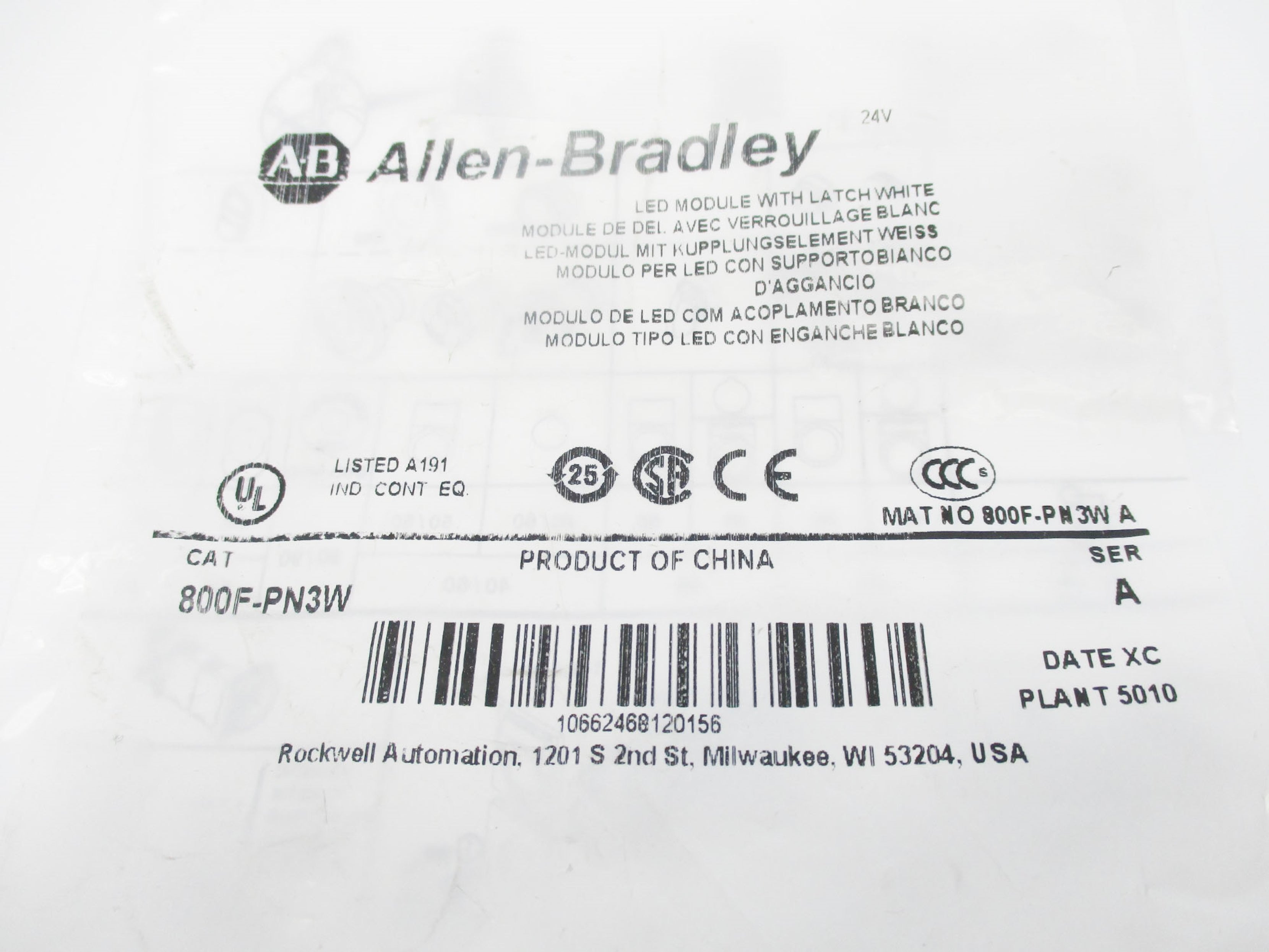 INDUSTRIAL SPARE PART 800F-PN3W SER. A 24V NSMP