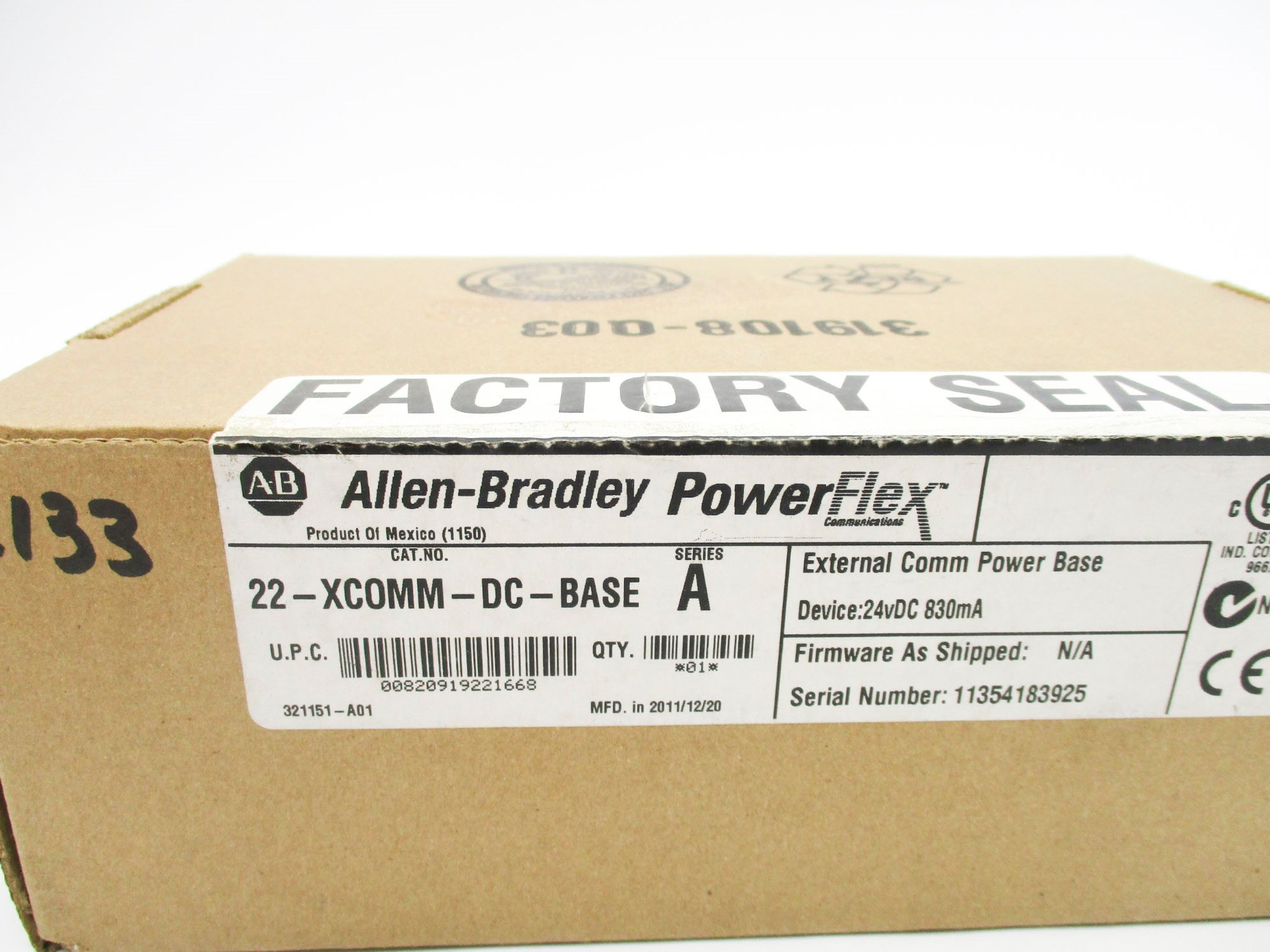 INDUSTRIAL SPARE PART 22-XCOMM-DC-BASE SER. A DATE: 2011 NSFS