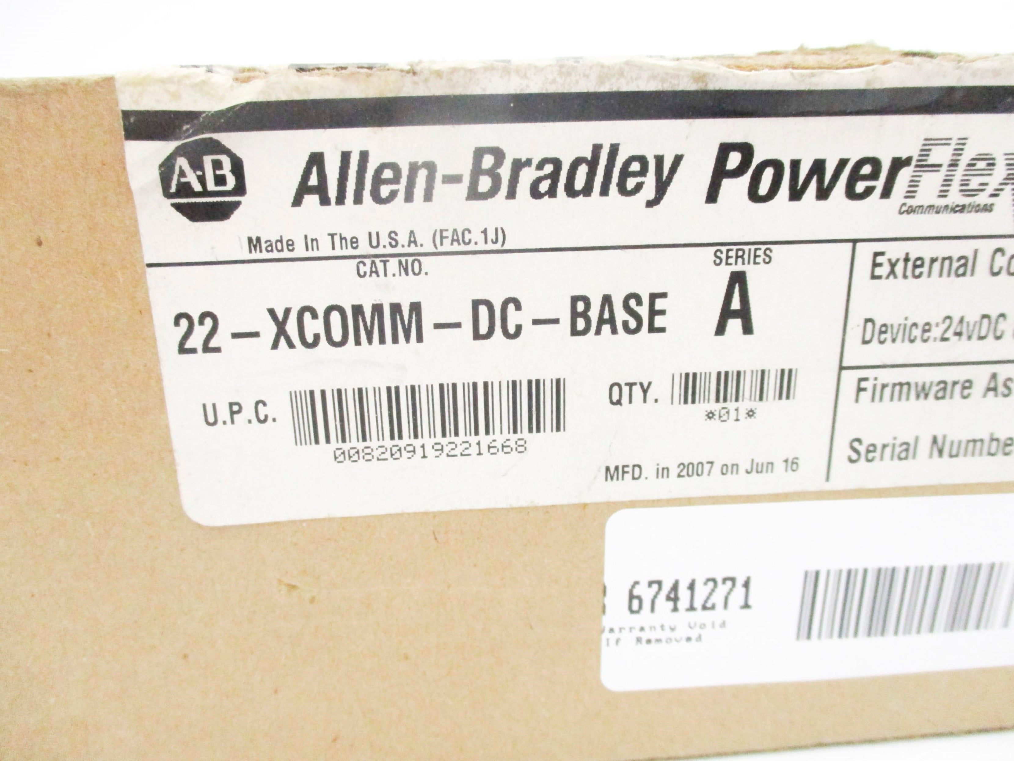 ALLEN BRADLEY 22-XCOMM-DC-BASE SER. A NSMP