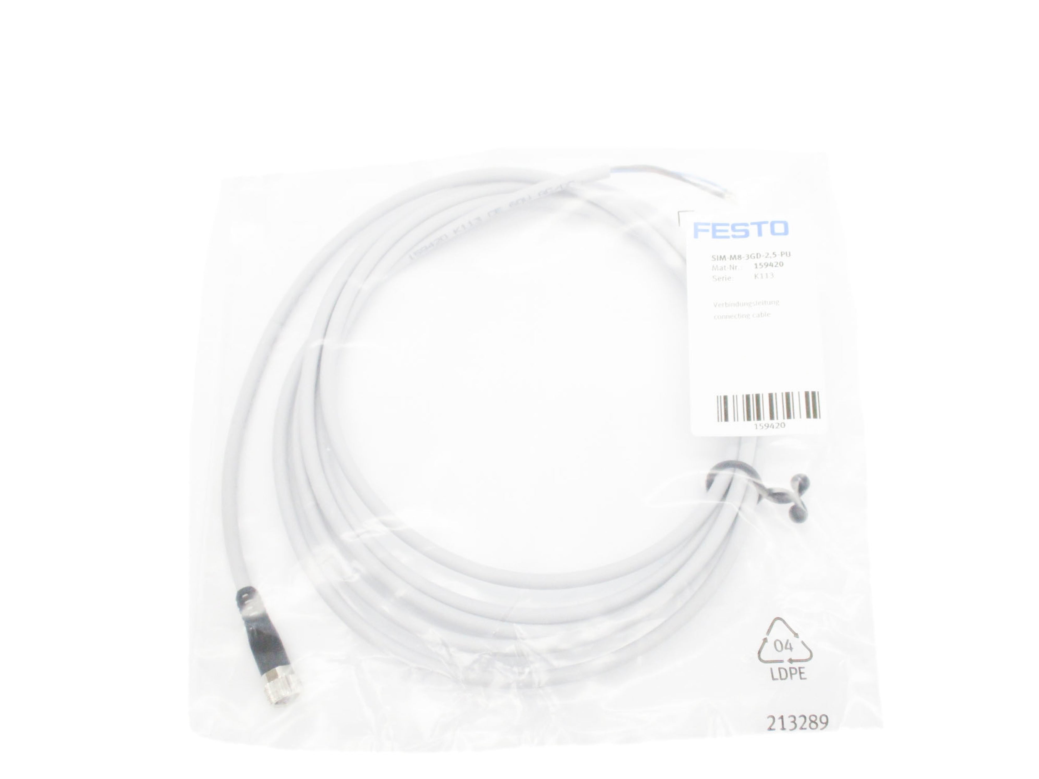 FESTO SIM-M8-3GD-2,5-PU NSMP