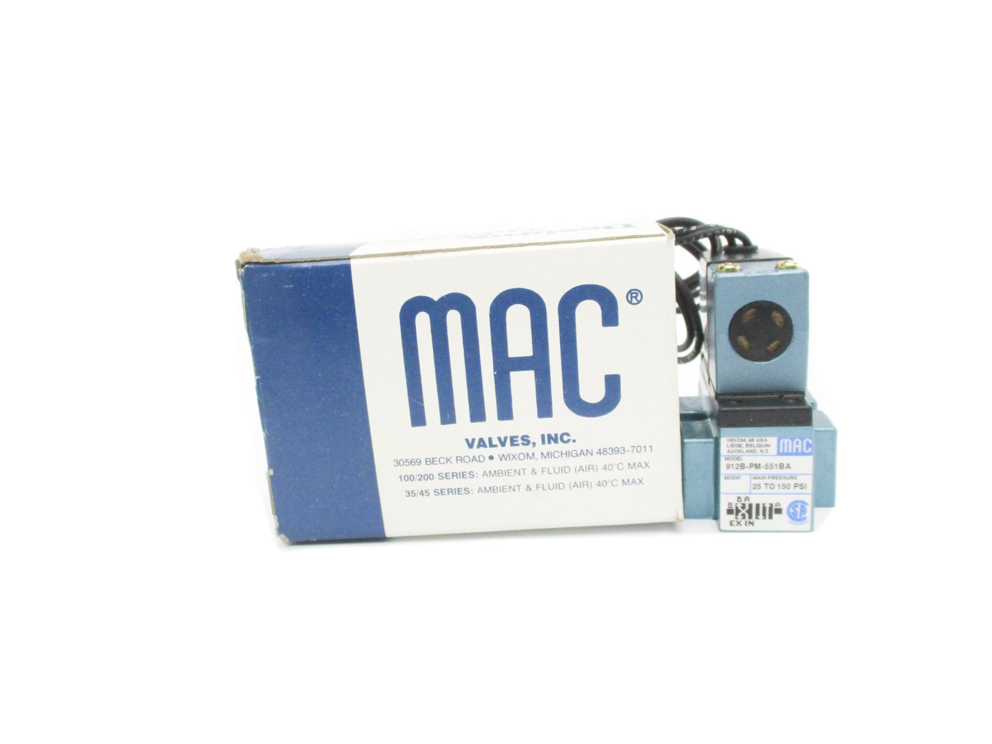 MAC 912B-PM-551BA 12VDC 25-150PSI NSMP