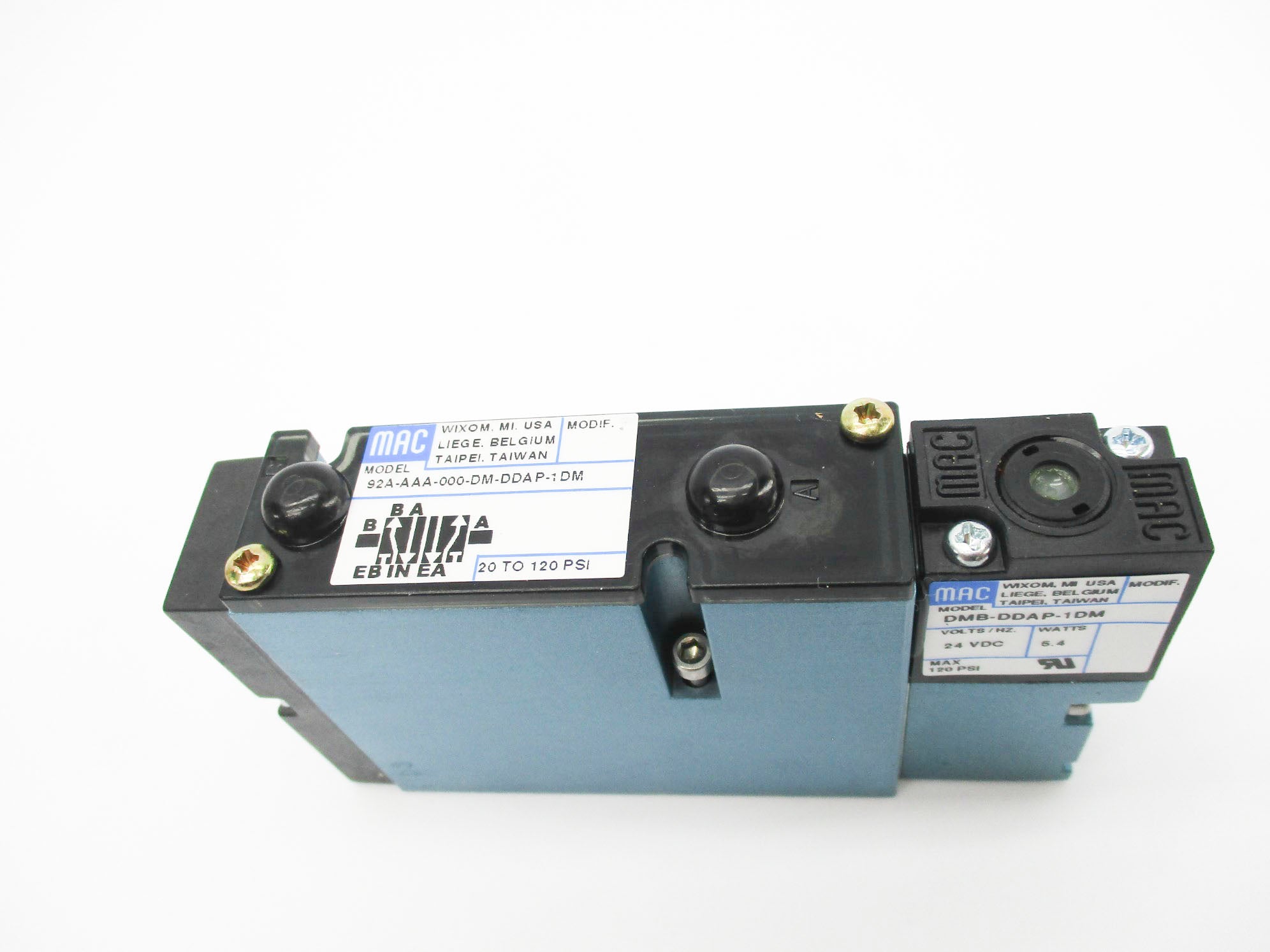 MAC 92A-AAA-000-DM-DDAP-1DM 24V 20-120PSI NSMP