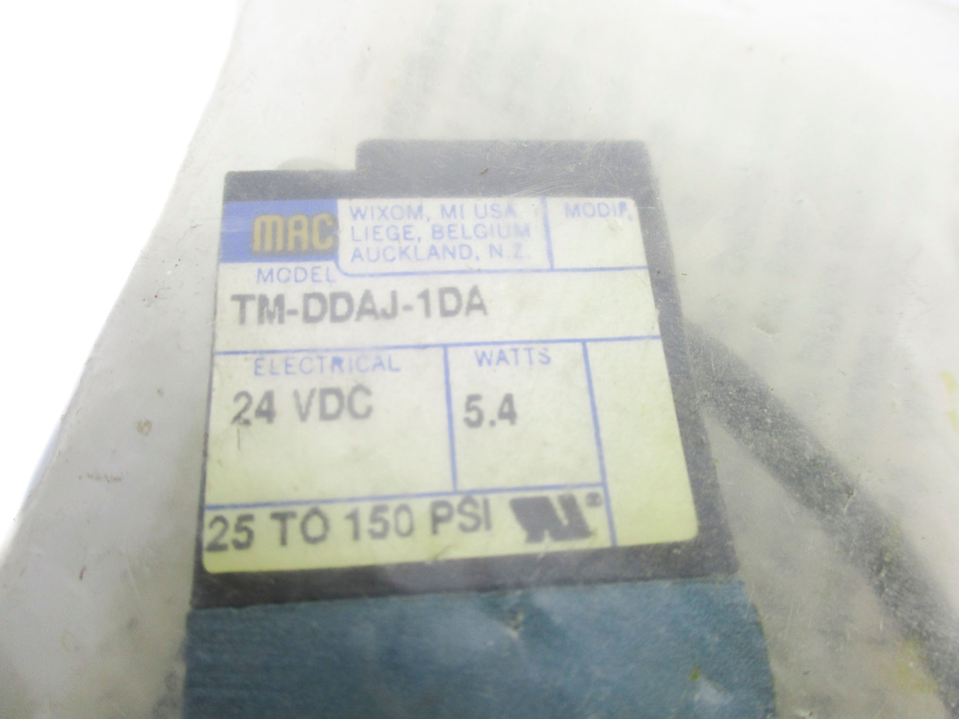 MAC TM-DDAJ-1DA 24VDC 25-150PSI NSMP