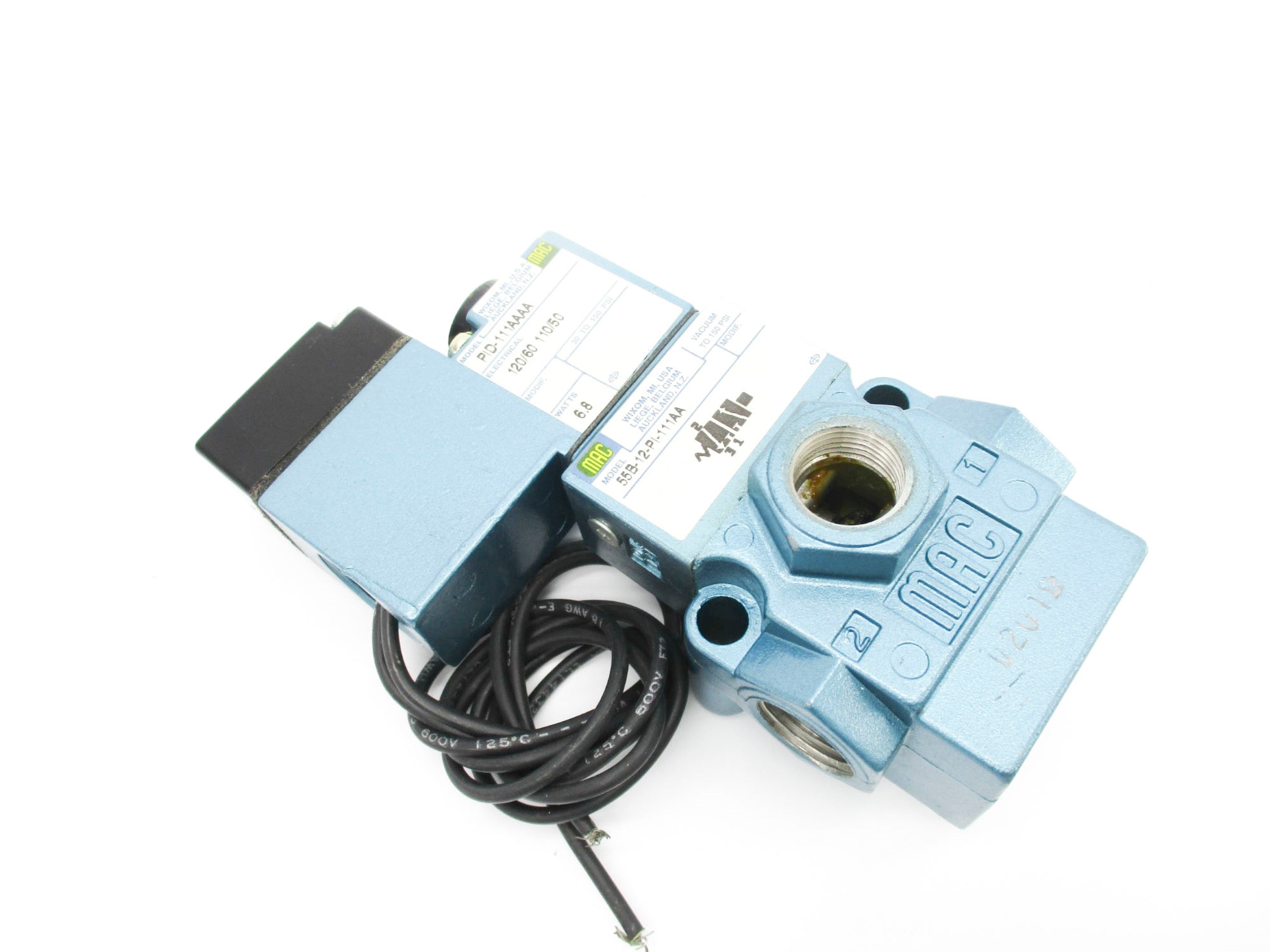 MAC 55B-12-PI-111AA 120/110V 30-150PSI NSMP