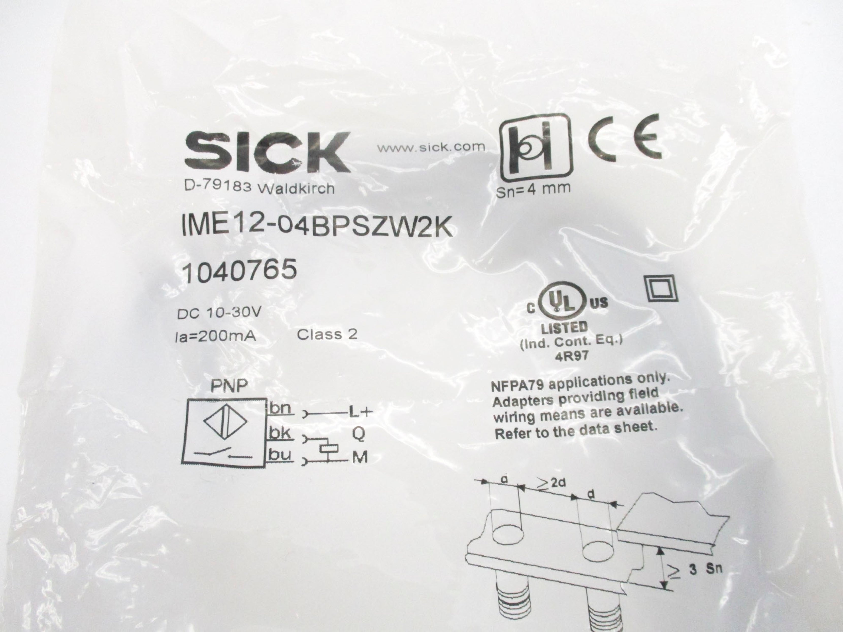 SICK IME12-04BPSZW2K NSMP
