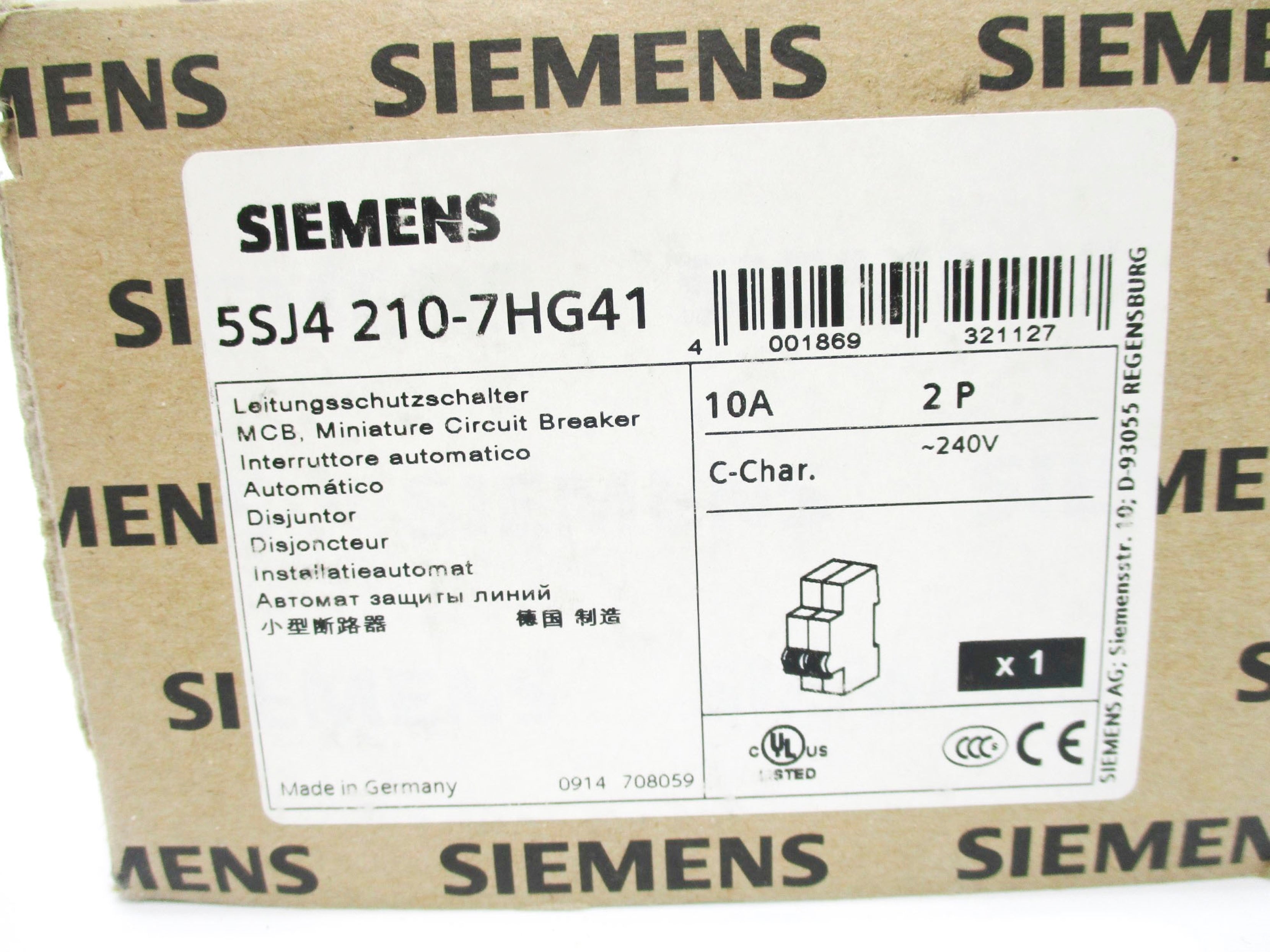 SIEMENS 5SJ4210-7HG41 240V 10A NSMP