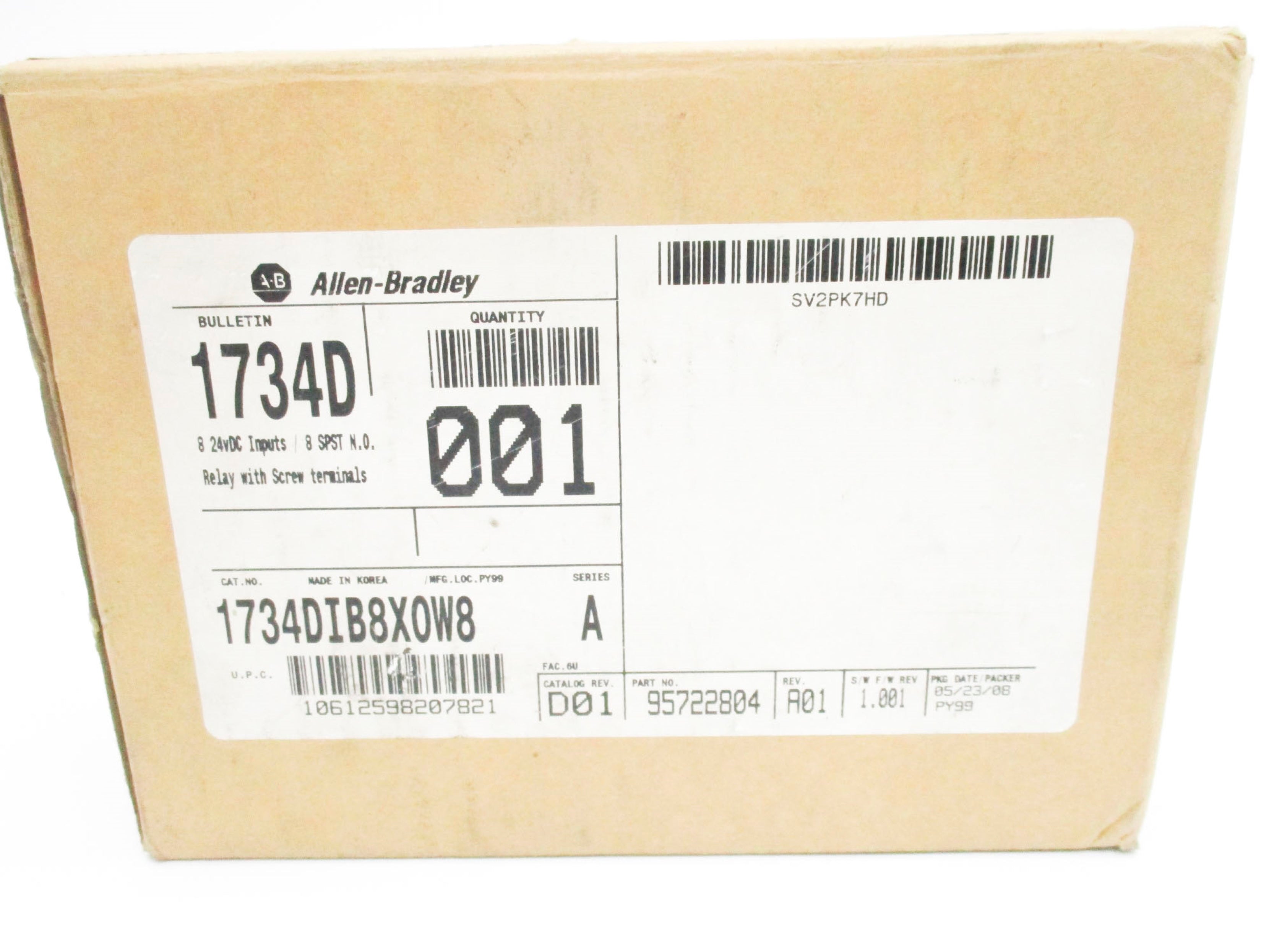 ALLEN BRADLEY 1734DIB8XOW8 SER. A F/W 1.001 24V NSMP