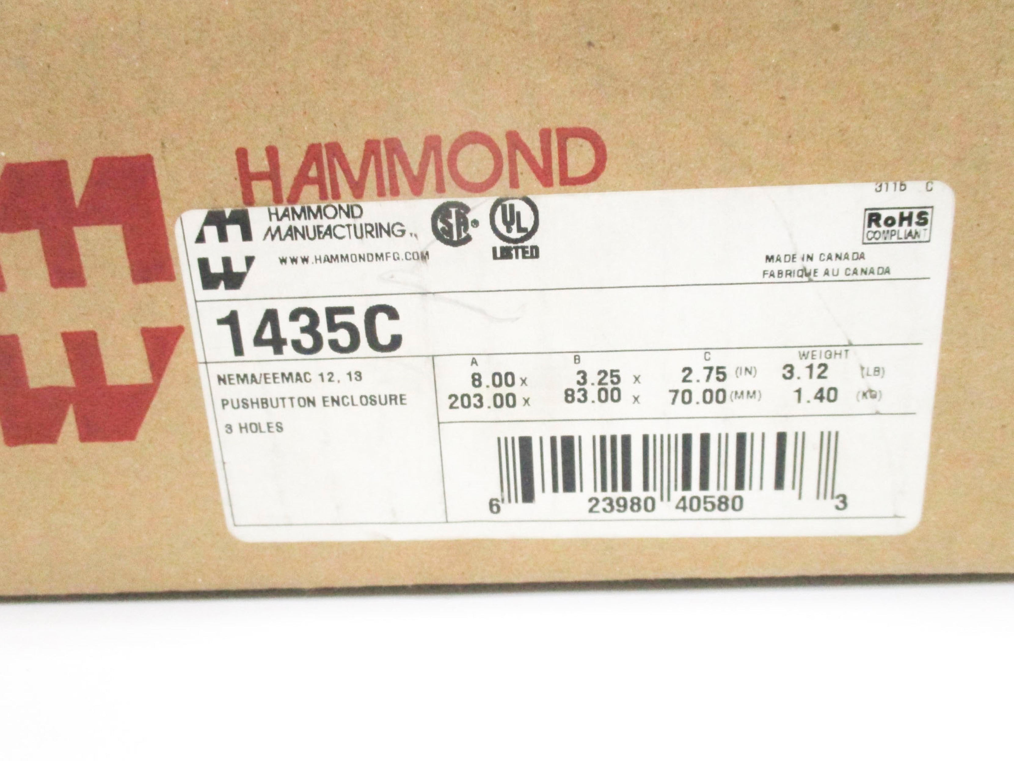HAMMOND MANUFACTURING 1435C NSMP