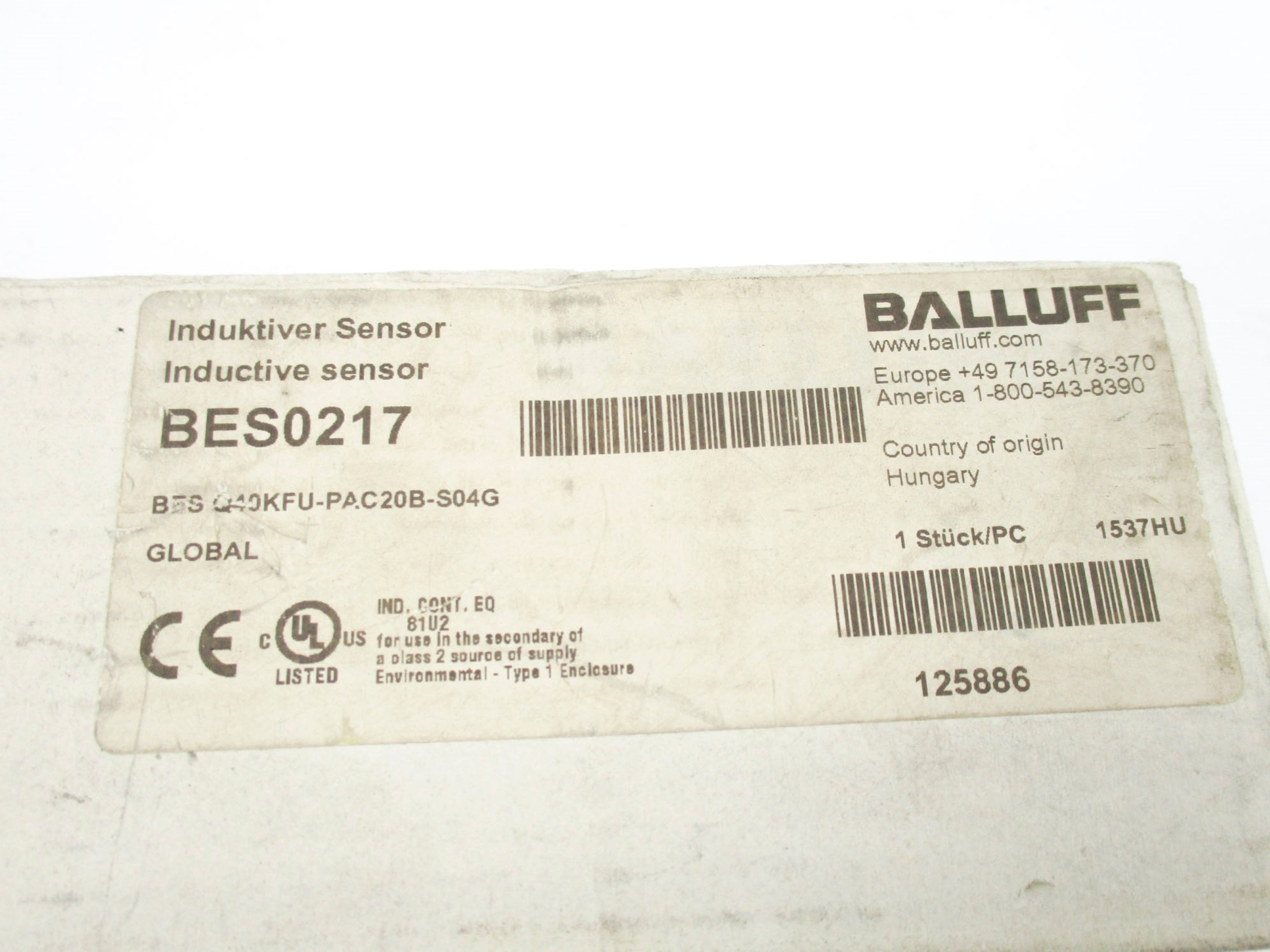 BALLUFF BES0217 NSFS