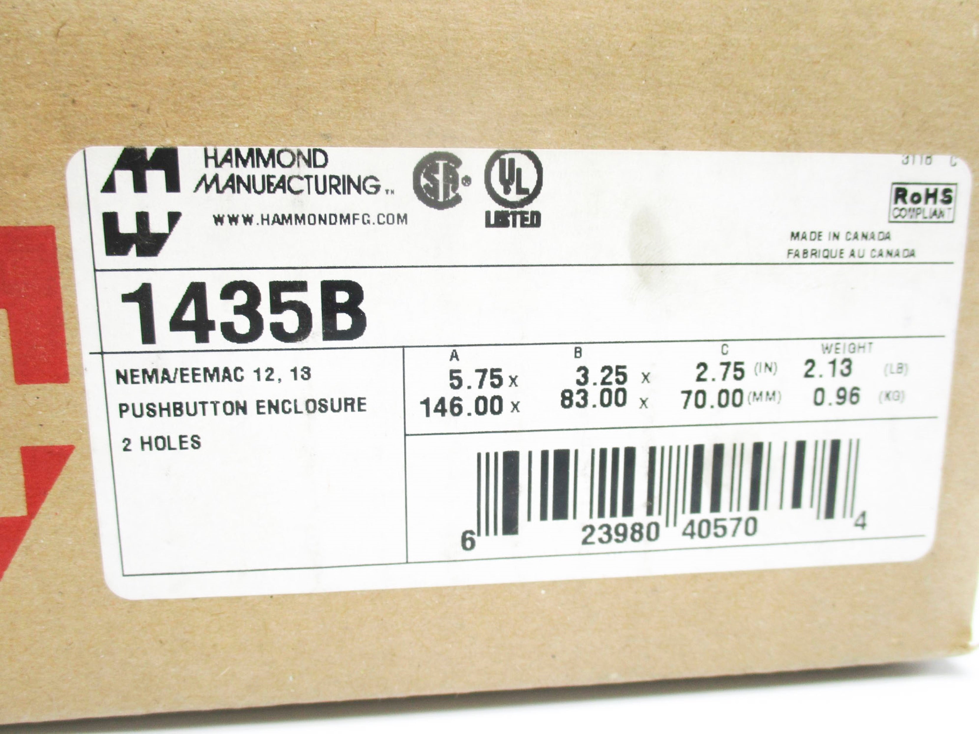 HAMMOND MANUFACTURING 1435B NSMP