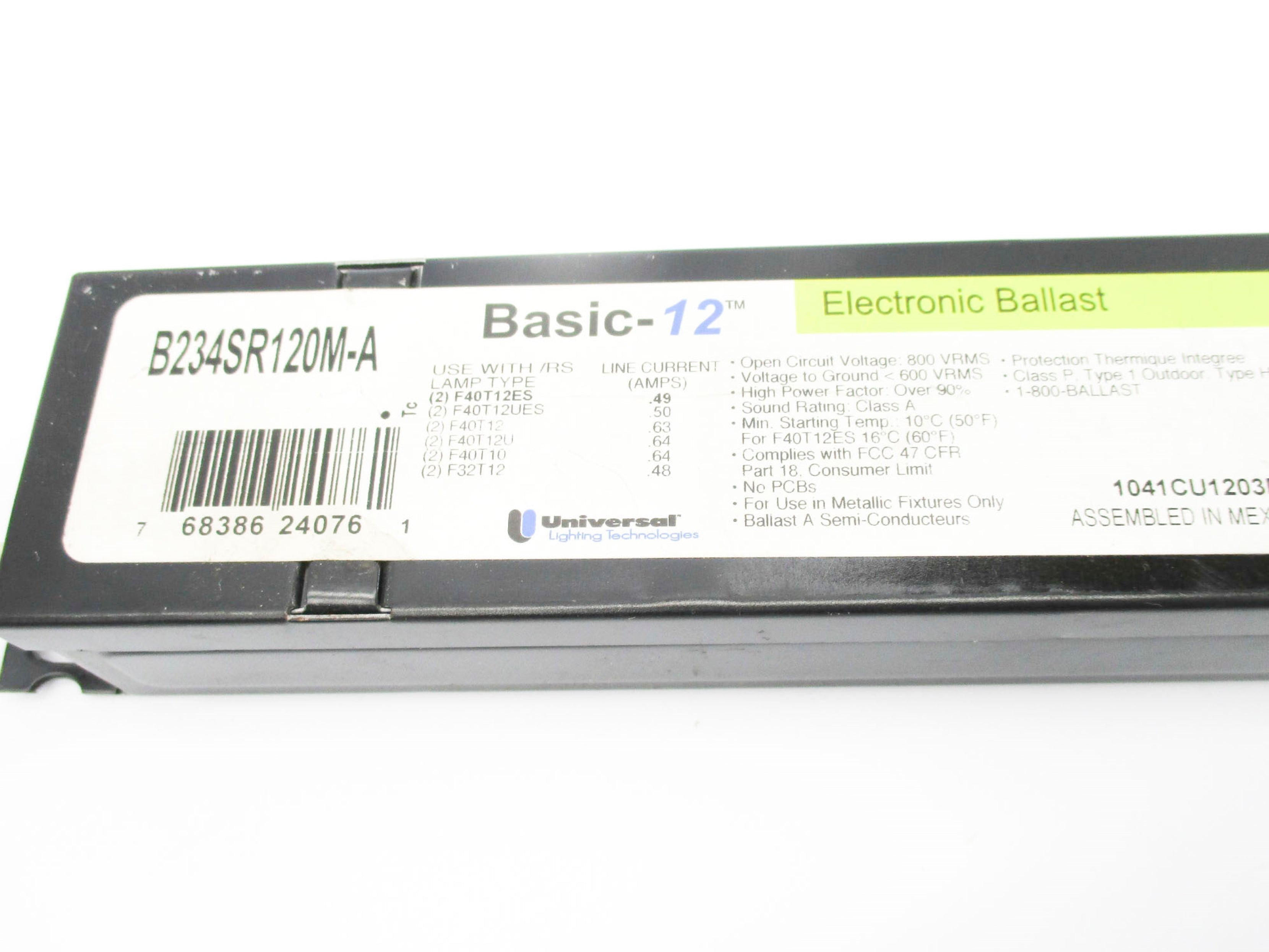 UNIVERSAL LIGHTING B234SR120M-A NSNP