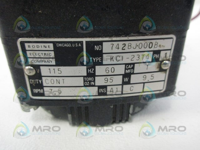 BODINE KCI-23T4 GEAR MOTOR *USED*