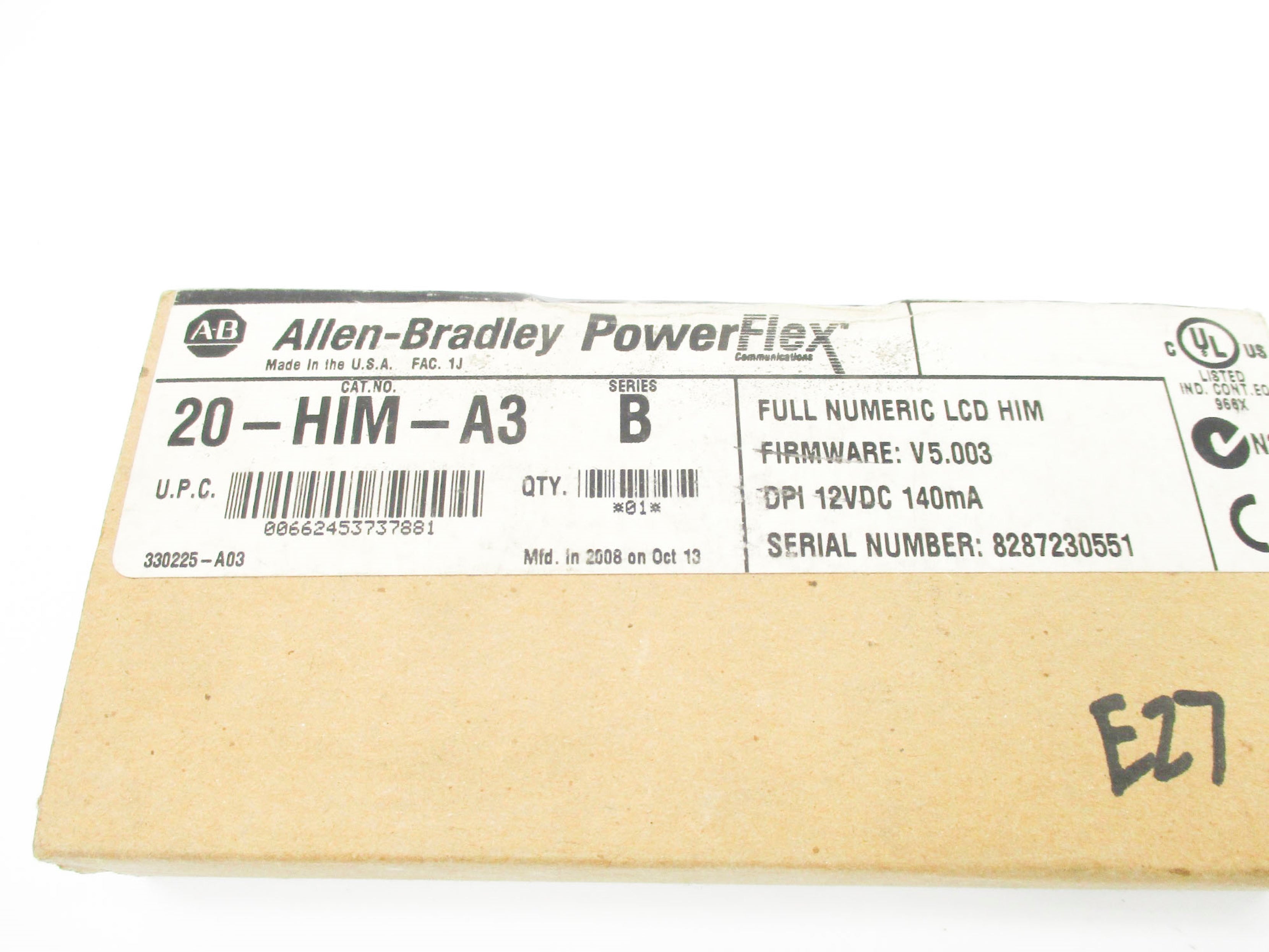 INDUSTRIAL SPARE PART 20-HIM-A3 SER. B F/W 5.003 DATE: 2008 NSFS