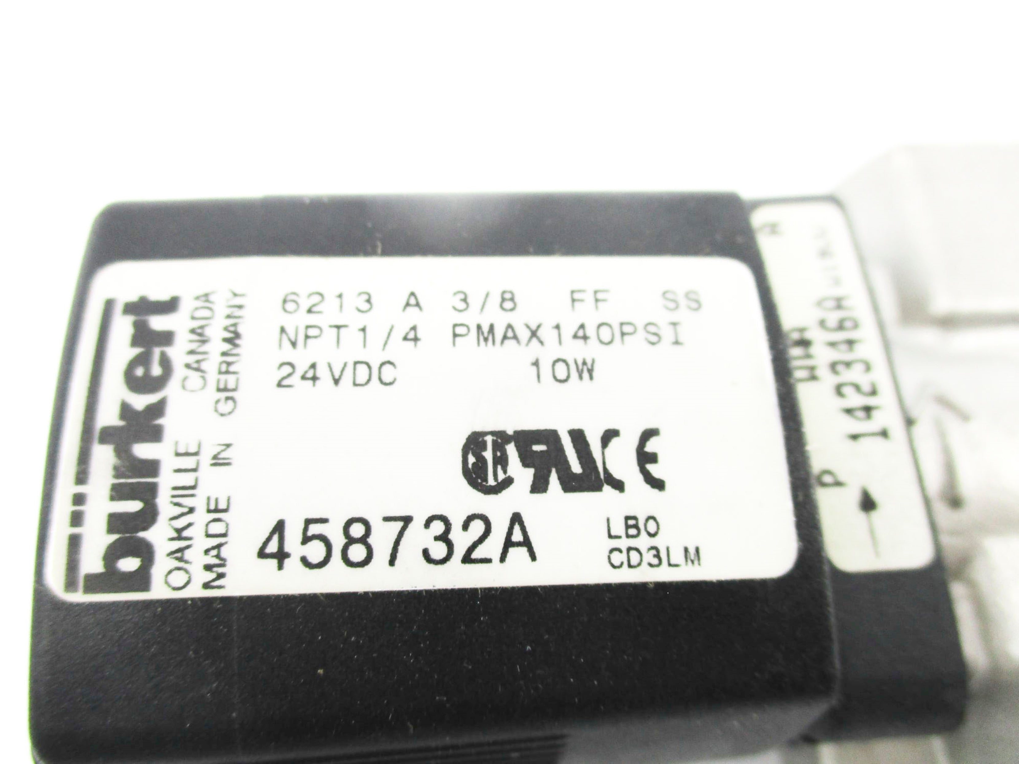 BURKERT 6213A3/8 24V 140PSI NSNP