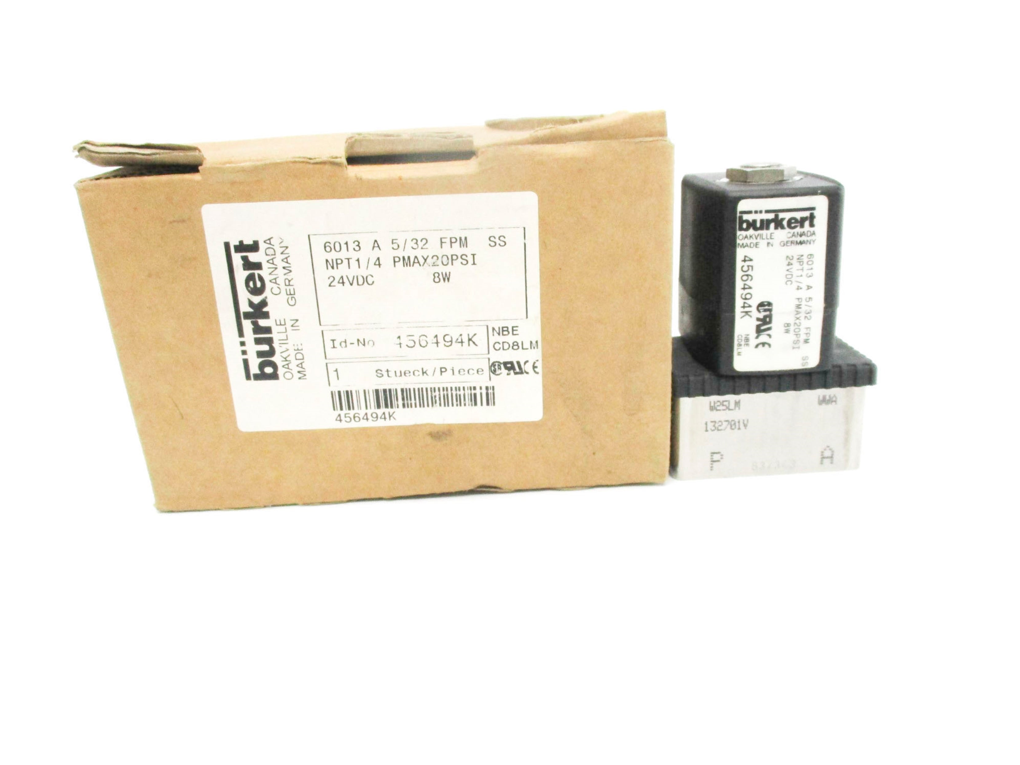 BURKERT 6013A5/32FPMSS 24VDC NSMP