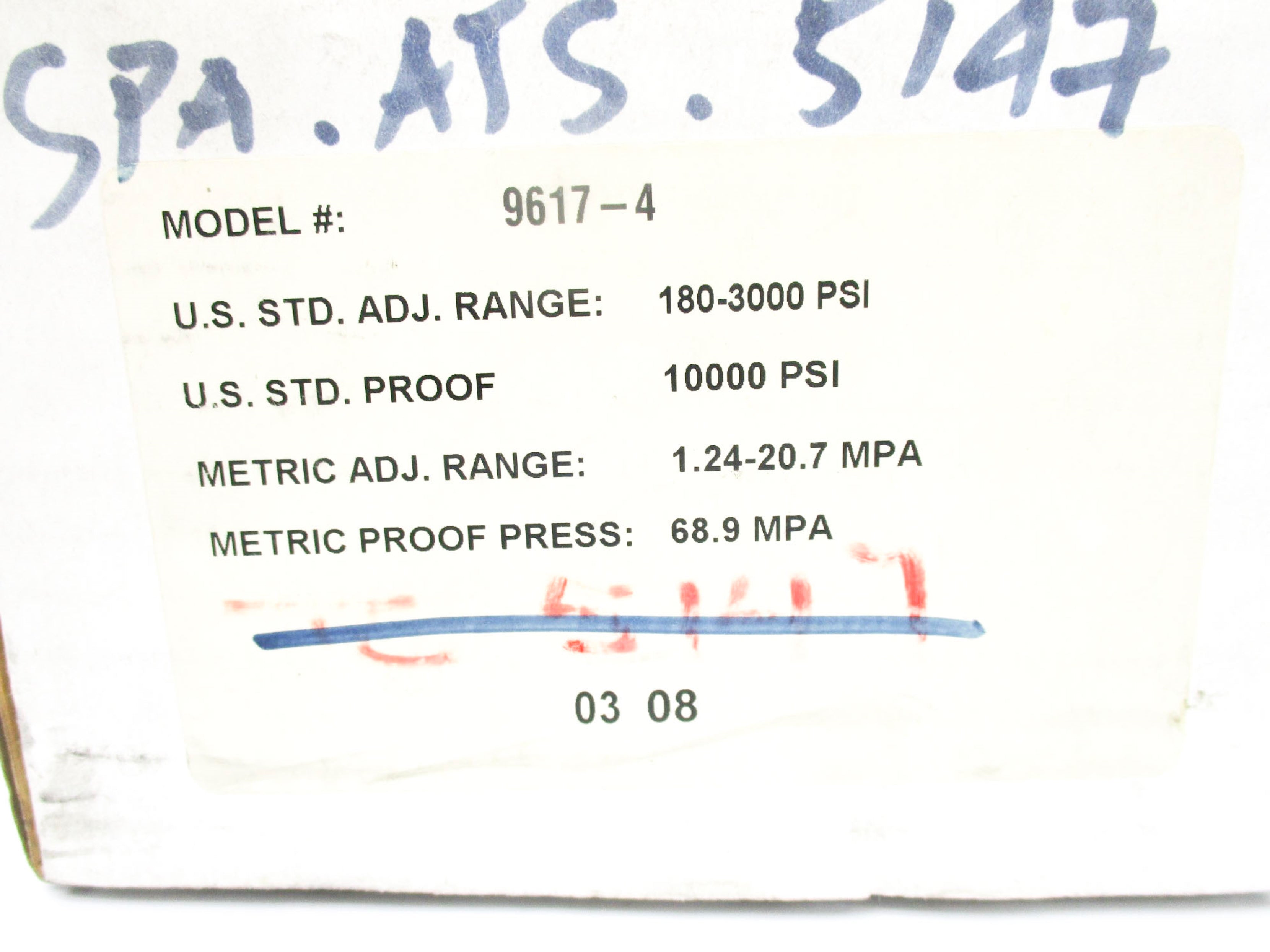BARKSDALE 9617-4 10000PSI NSMP