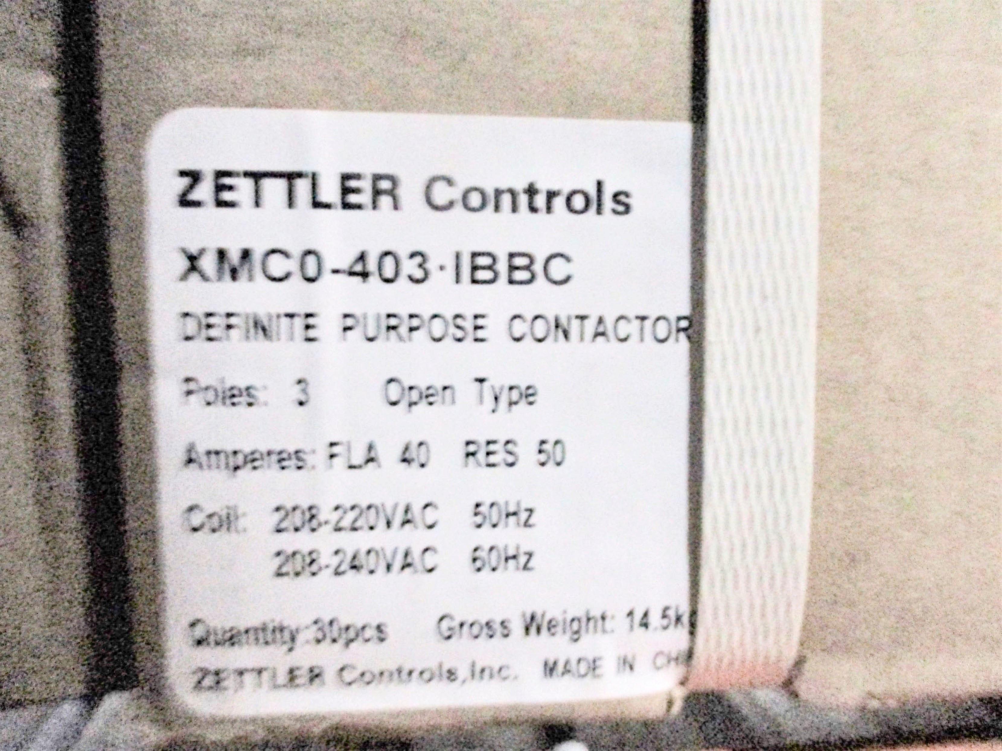 ZETTLER CONTROLS XMC0-403-IBBC 208-220V/208-240V (PKG OF 30) NSMP